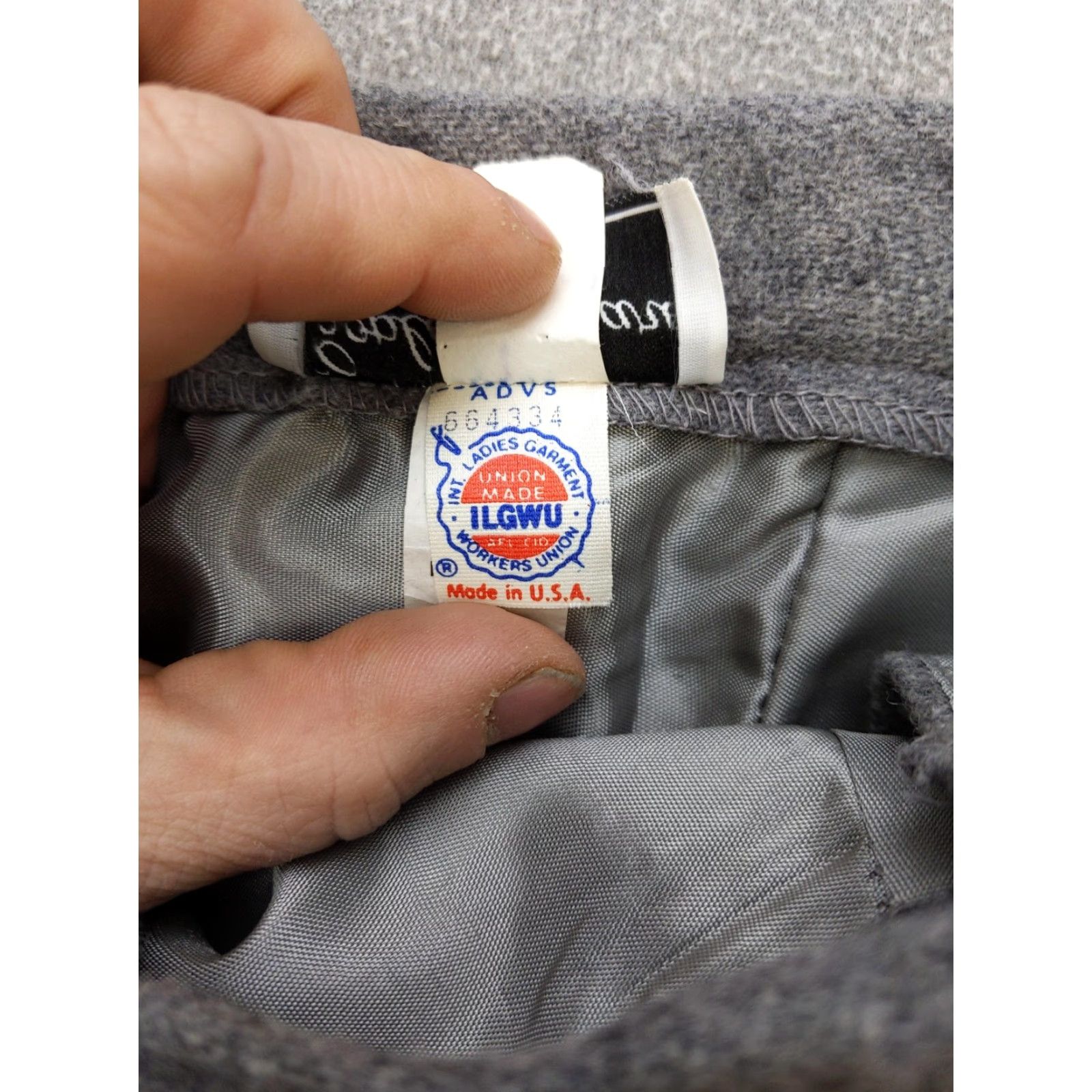 Vintage VINTAGE Copley Square Ltd Skirt Womens 12 Gray Midi Pencil Button Slit USA Size 34" / US 12 / IT 48 - 5 Thumbnail