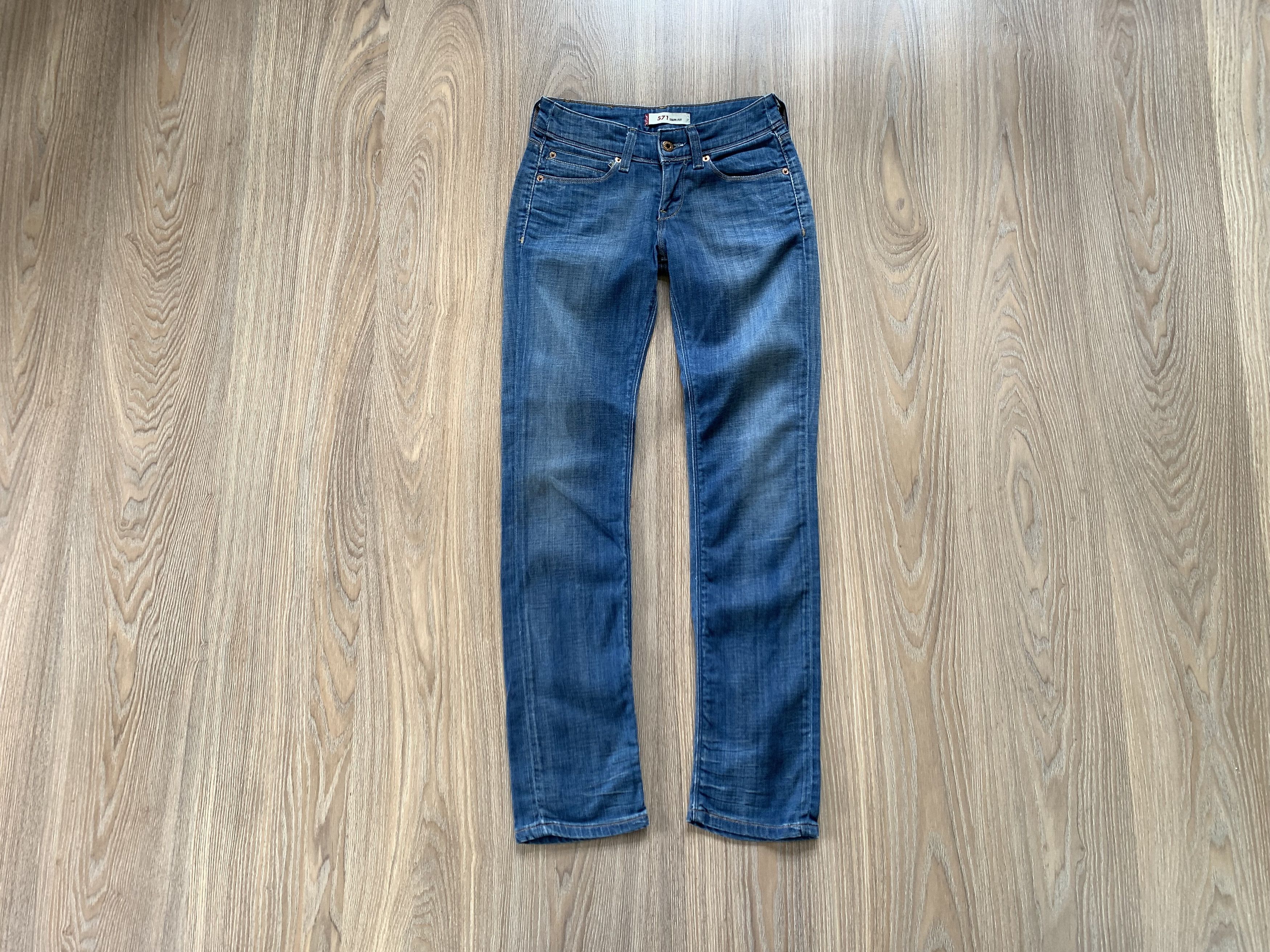 Levi's Levi’s 571 Slim Fit Blue Denim Jeans Size US 27 - 1 Thumbnail