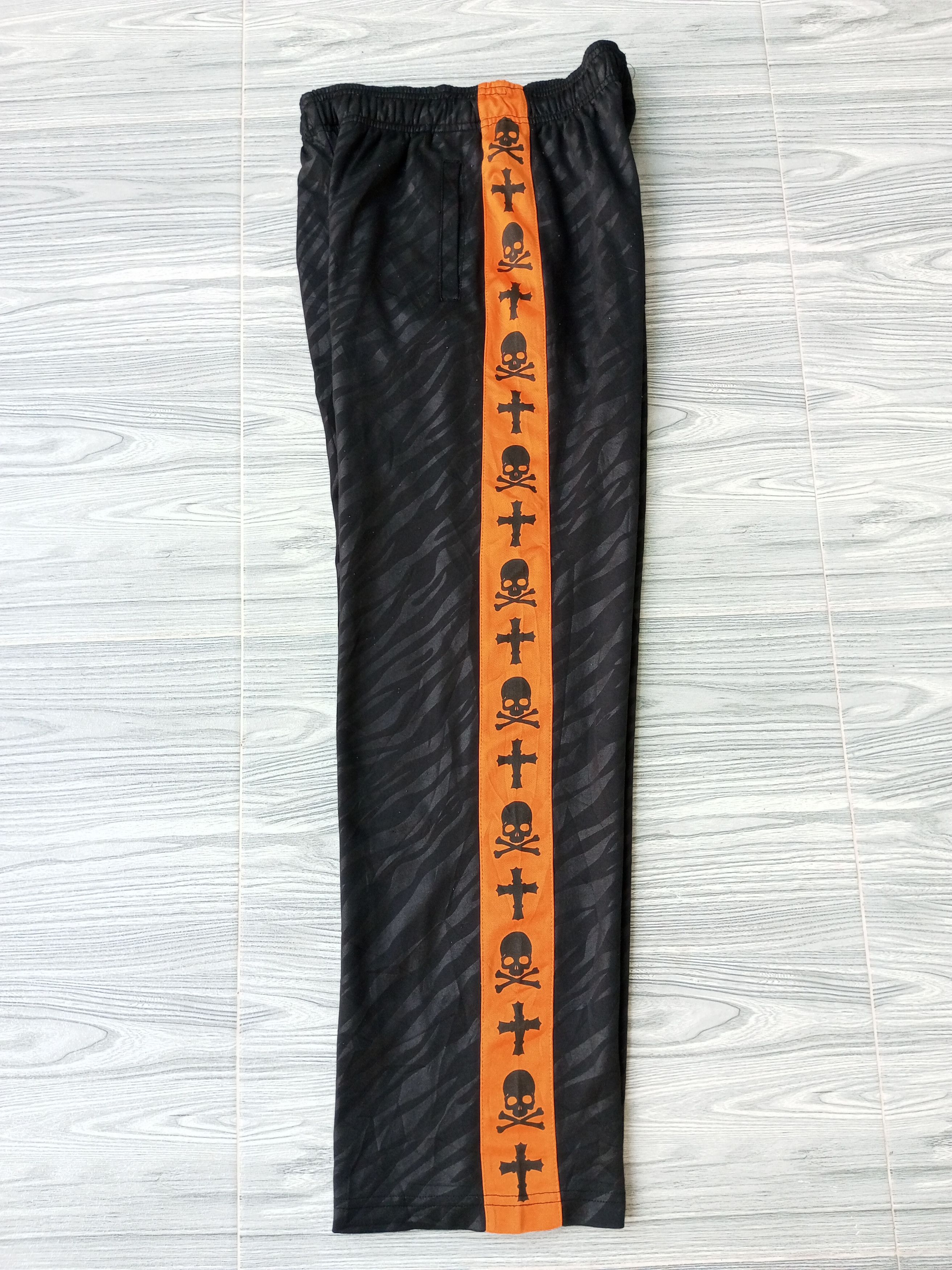 Japanese Brand Undefined Skull and Cross Track Pants Size US 32 / EU 48 - 14 Thumbnail