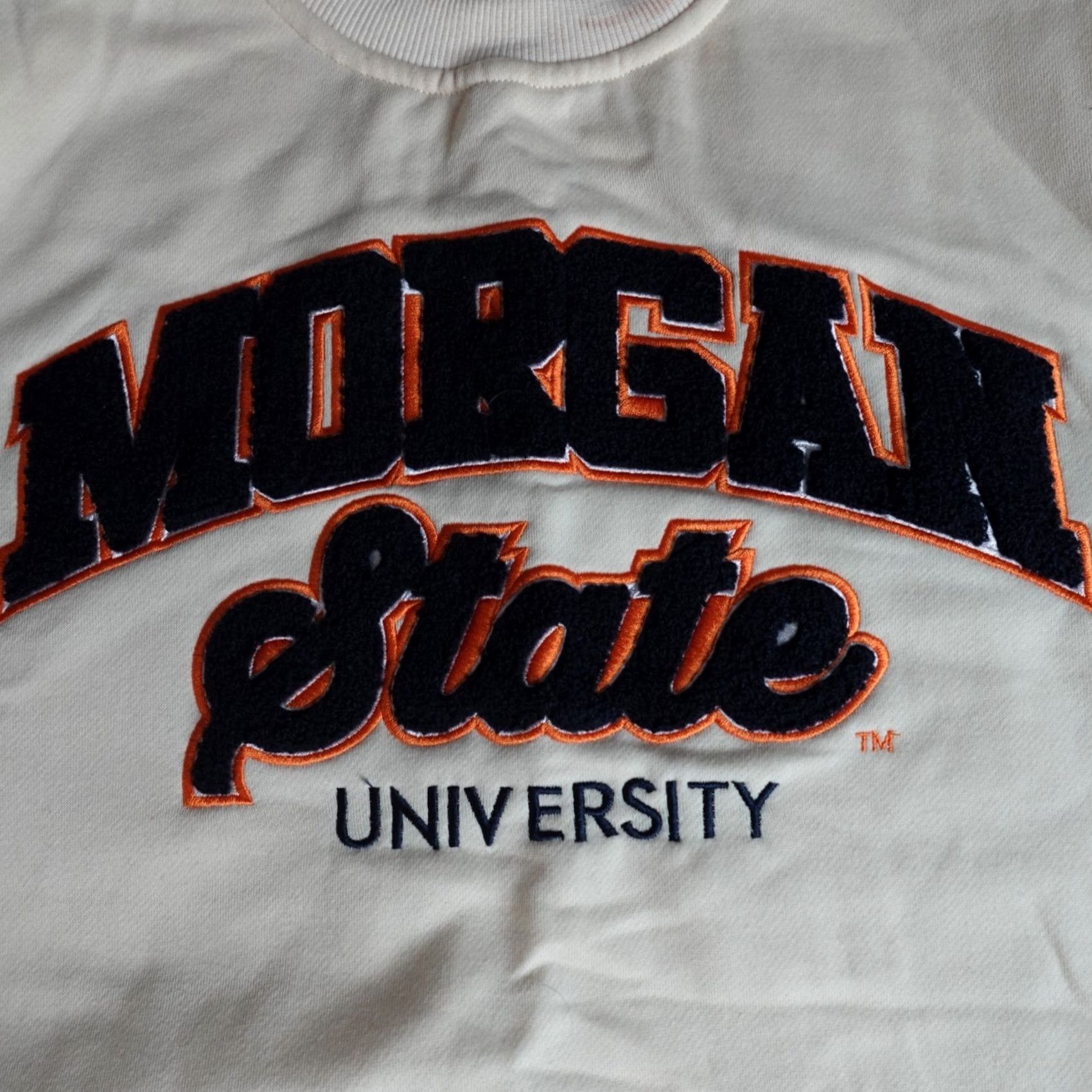 Vintage VINTAGE Collegiate Lux Morgan State Sweatshirt Crew Neck Long Sleeve Beige M Men Pullover Jersey Cotton Blend USA University 90s Mens Size US M / EU 48-50 / 2 - 6 Thumbnail