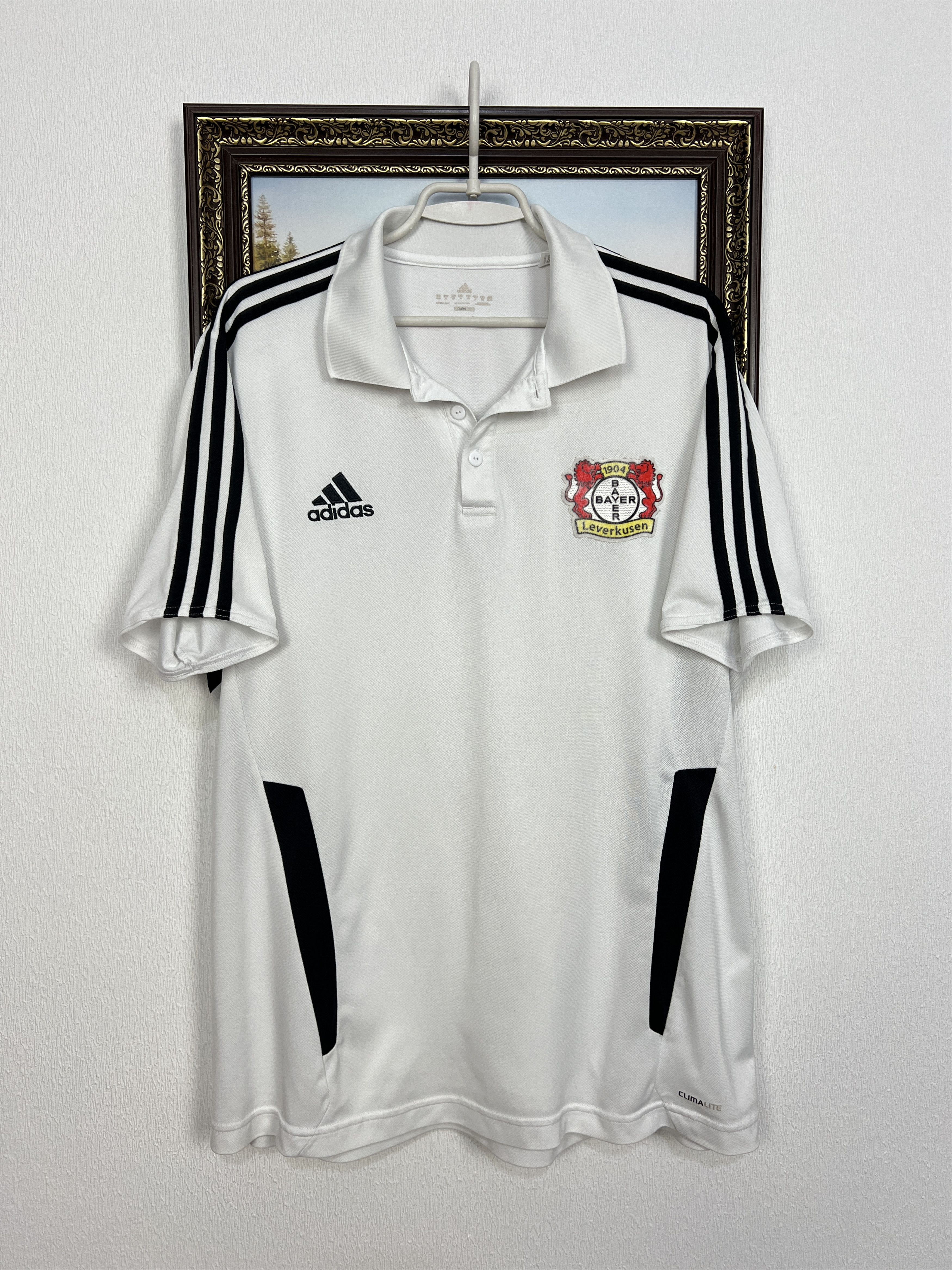 Adidas Bayer 04 Leverkusen Football Train Polo Shirt Jersey Trikot Size US XL / EU 56 / 4 - 1 Thumbnail