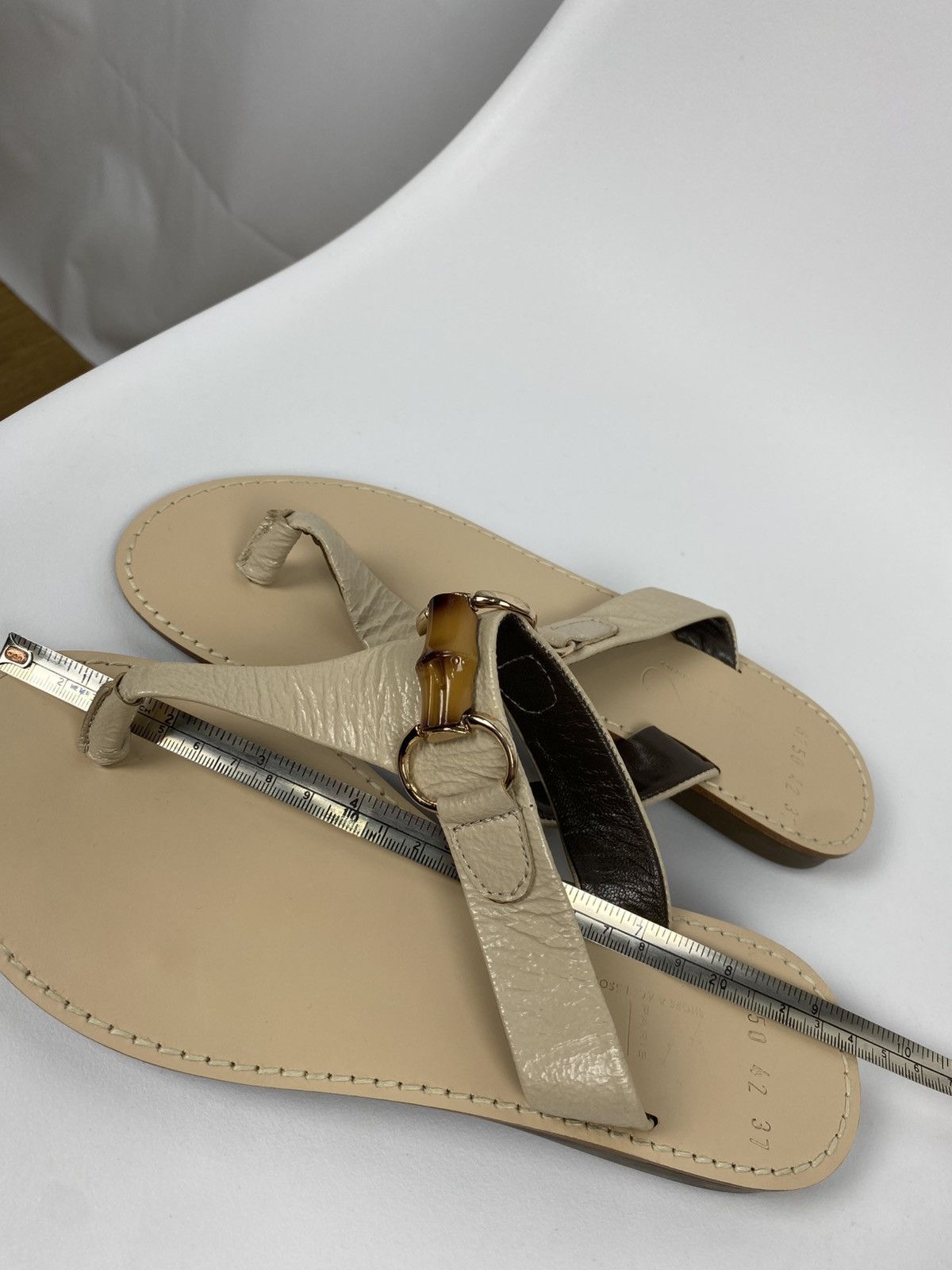 Other Waggon Paris Genuine Leather Flip Flops Slides size 37 Size US 7 / IT 37 - 11 Thumbnail