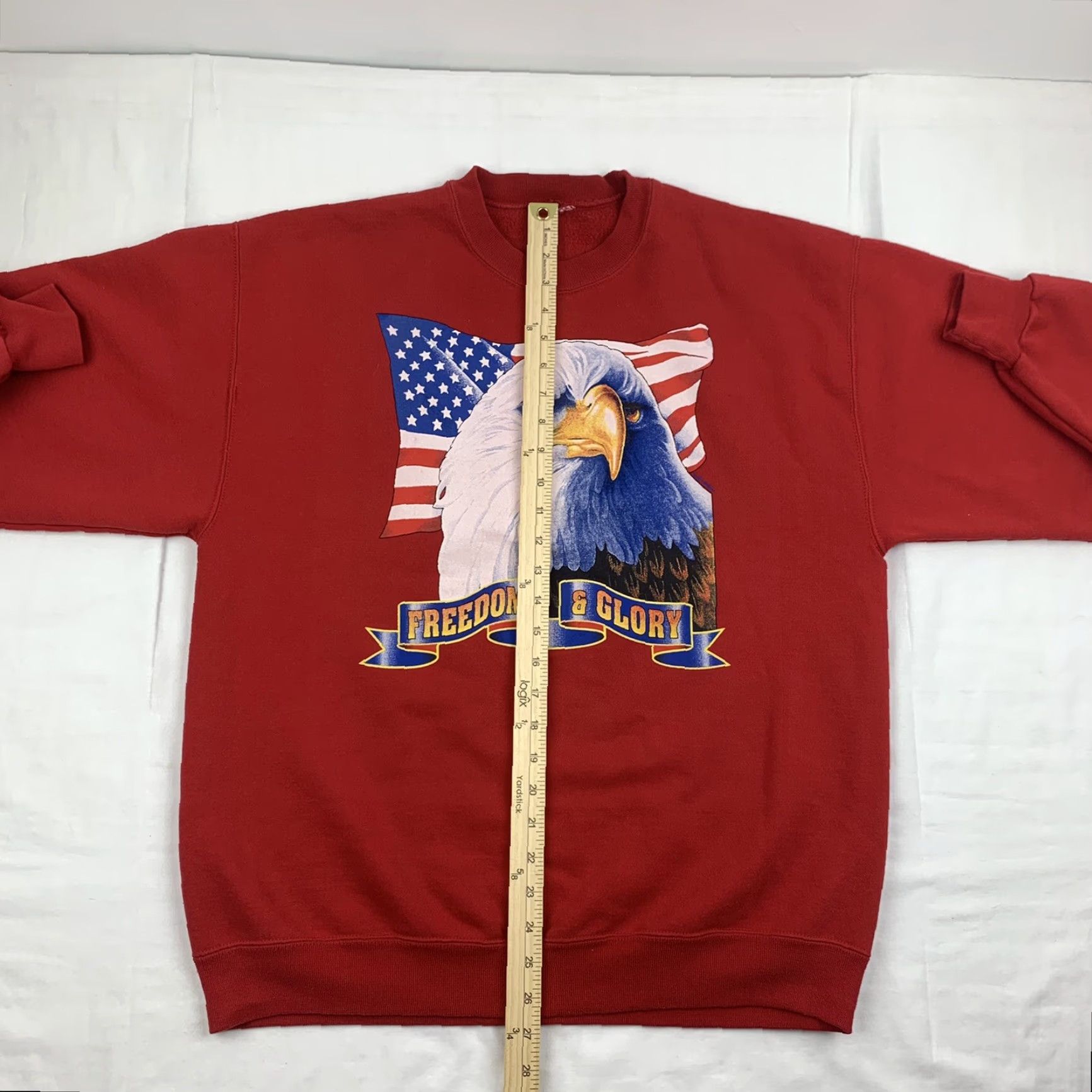 Vintage VINTAGE Freedom and Glory Eagle Sweatshirt Men Red USA Crewneck L Pullover Size US L / EU 52-54 / 3 - 5 Thumbnail