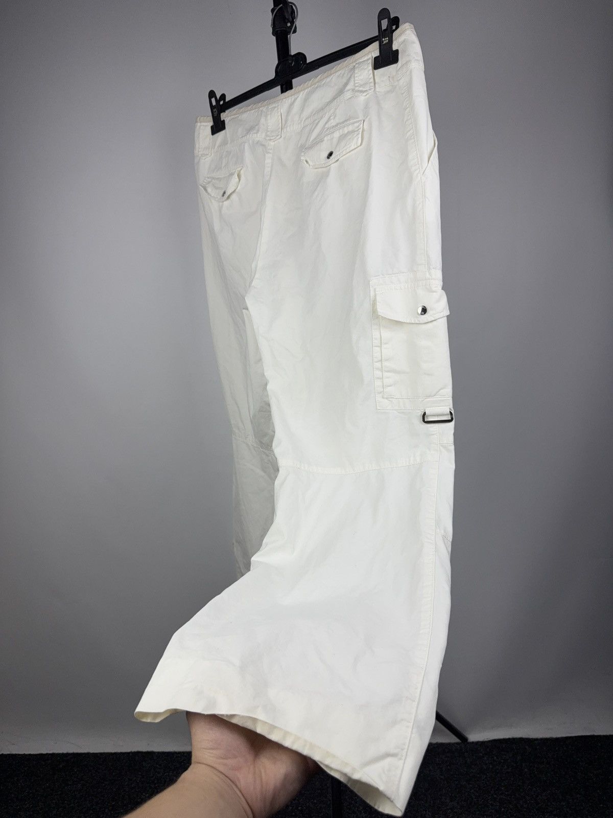 Bogner Avant Garde Y2K 00s Bogner White Technical Nylon Cargo Pants Size 33" - 14 Thumbnail