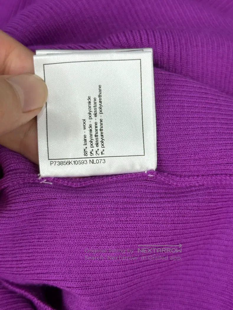 Chanel Chanel Purple wool knitted long sleeves Size XS / US 0-2 / IT 36-38 - 7 Thumbnail