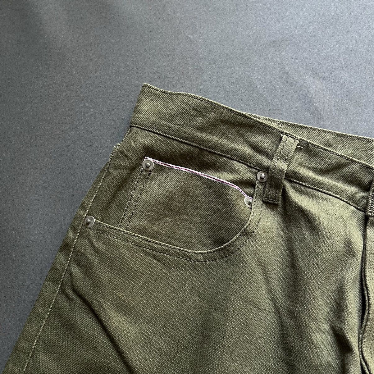 If Six Was Nine × Vintage Vintage Magasin Green Selvadge Y2K Baggy Pants Size US 32 / EU 48 - 5 Thumbnail