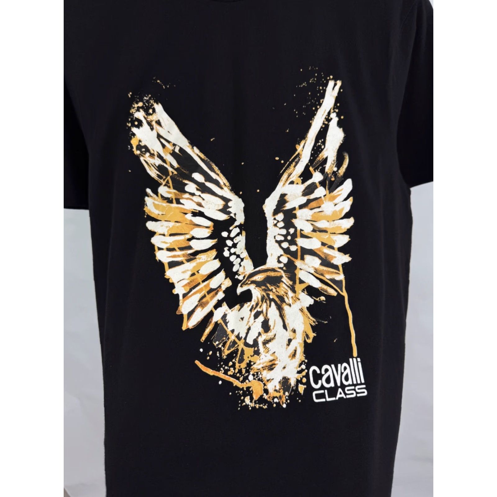 Cavalli Class Cavalli Class Roberto Cavalli Just Cavalli T-Shirt Retro Black L Men Crew Neck Short Sleeve Cotton Size US L / EU 52-54 / 3 - 4 Thumbnail