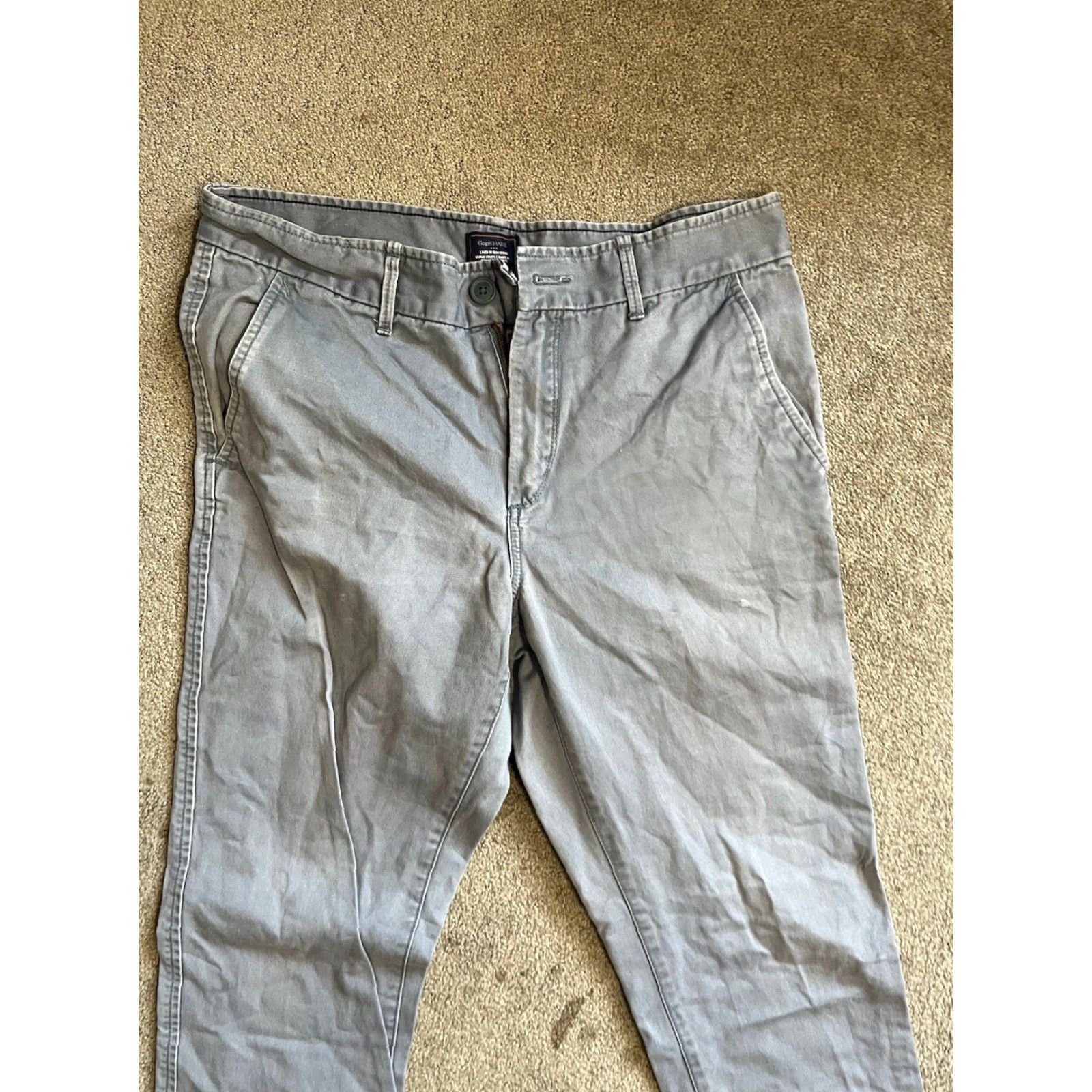Gap Gap Chino Pants Slim Blue Men's 32x30 Casual Workwear Regular Size US 32 / EU 48 - 2 Thumbnail