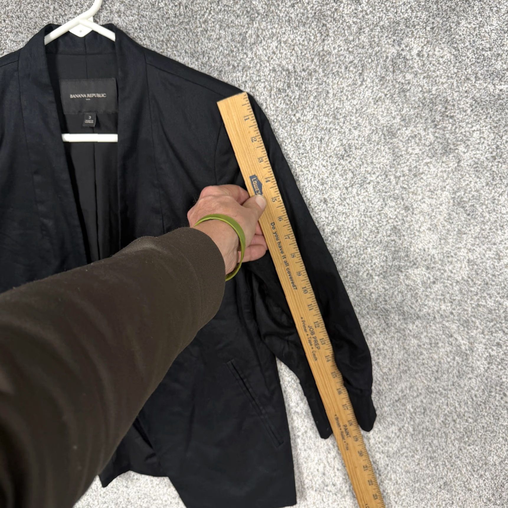 Banana Republic Banana Republic Blazer Womens Size 2 Black Solid Tuxedo Open Front Jacket Office Formal Vintage No Button Long Sleeve Size XS / US 0-2 / IT 36-38 - 3 Thumbnail