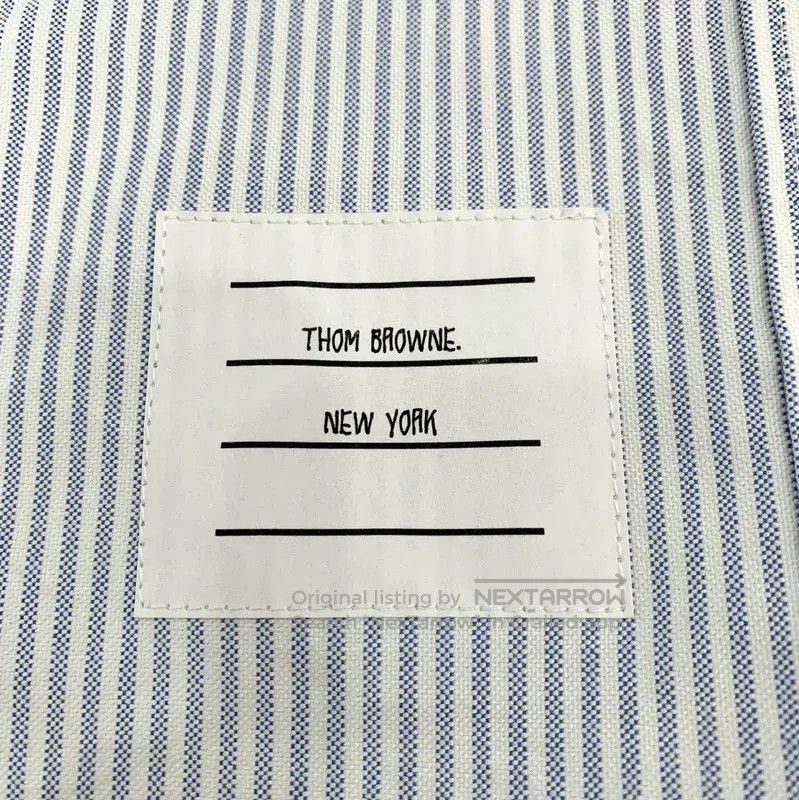 Thom Browne Thom Browne Striped Cotton Shirt with Tie . Size S / US 4 / IT 40 - 7 Thumbnail