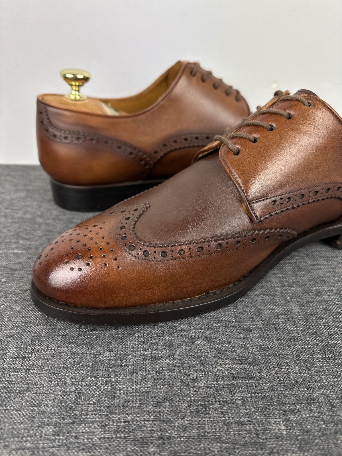 Other Jim Corbett Leather Wingtip Brogue Derby Dress Shoes Brown Size US 10 / EU 43 - 10 Thumbnail