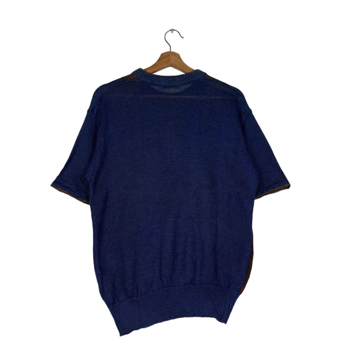 Hardy Amies HARDY AMIES London Big Check Knitted SS Sweater #1189-C54 Size US M / EU 48-50 / 2 - 7 Thumbnail