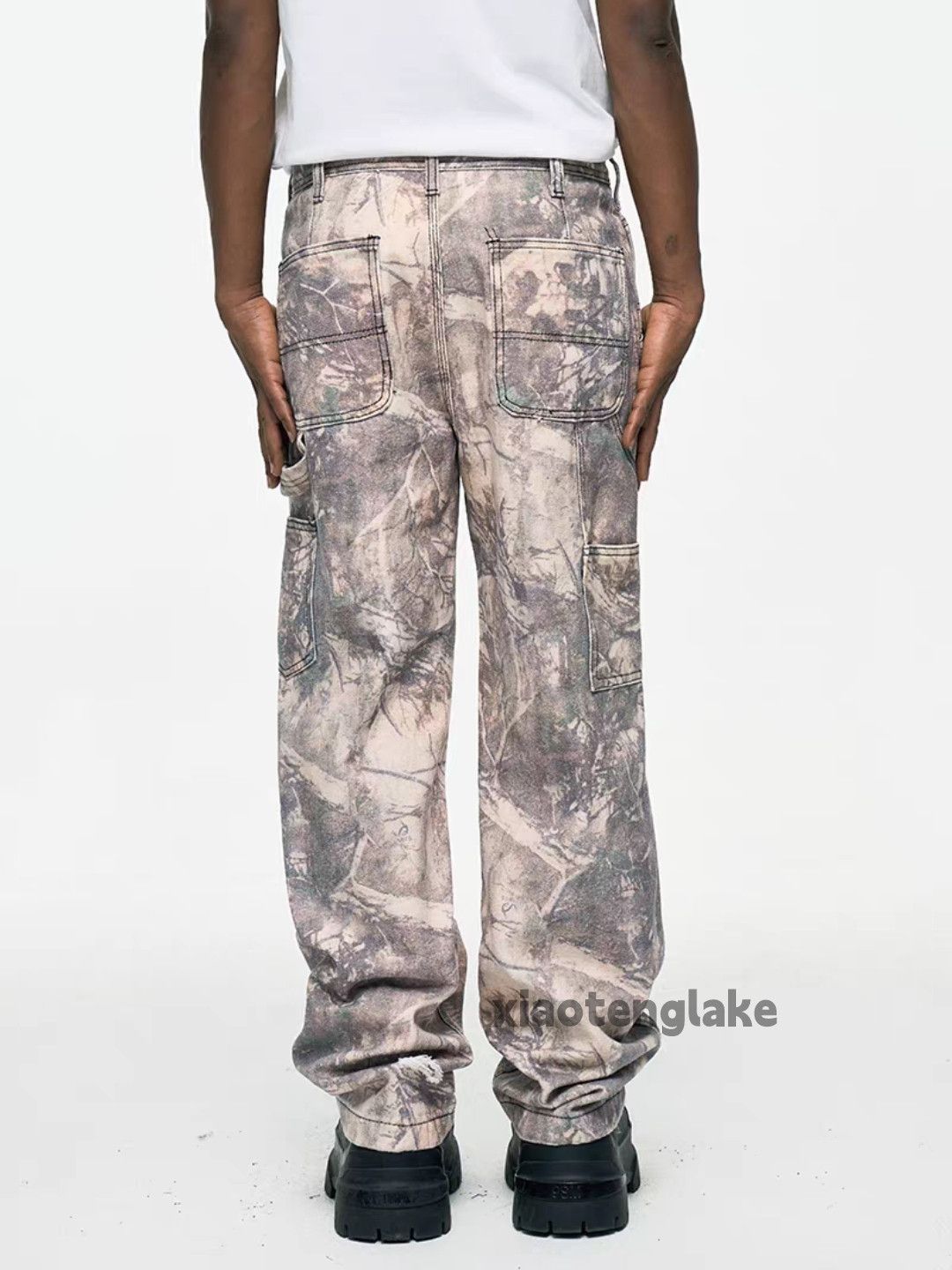 Designer × Japanese Brand × Vintage Unisex washed faded full pattern graphic cargo pants Size US 30 / EU 46 - 3 Thumbnail