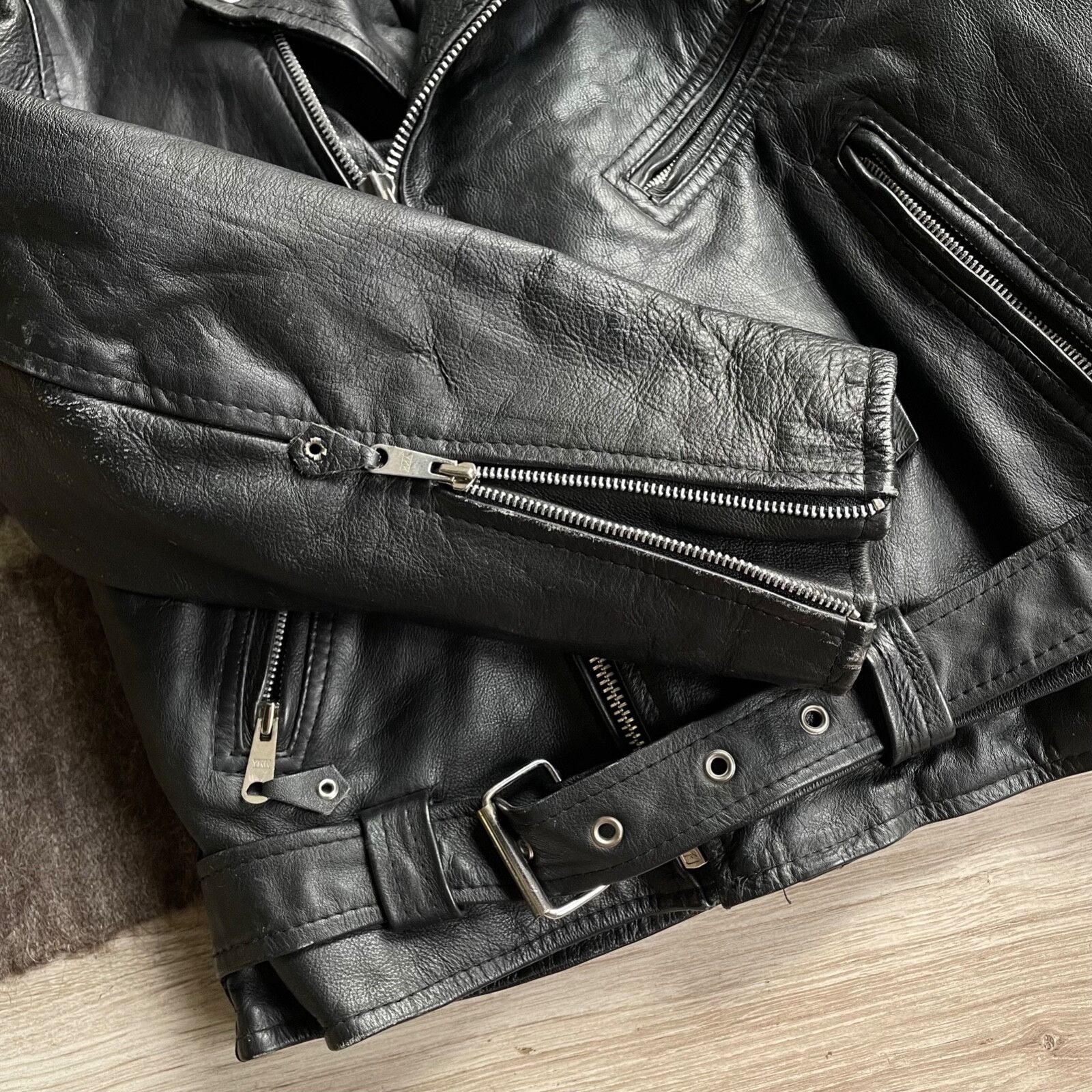 Akaso Leather Vintage Biker Moto Jacket 9168AC