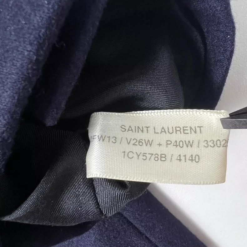 Saint Laurent Paris Saint Laurent 13fw First Year Dark Blue Bright Line Sword C Size 46R - 6 Thumbnail