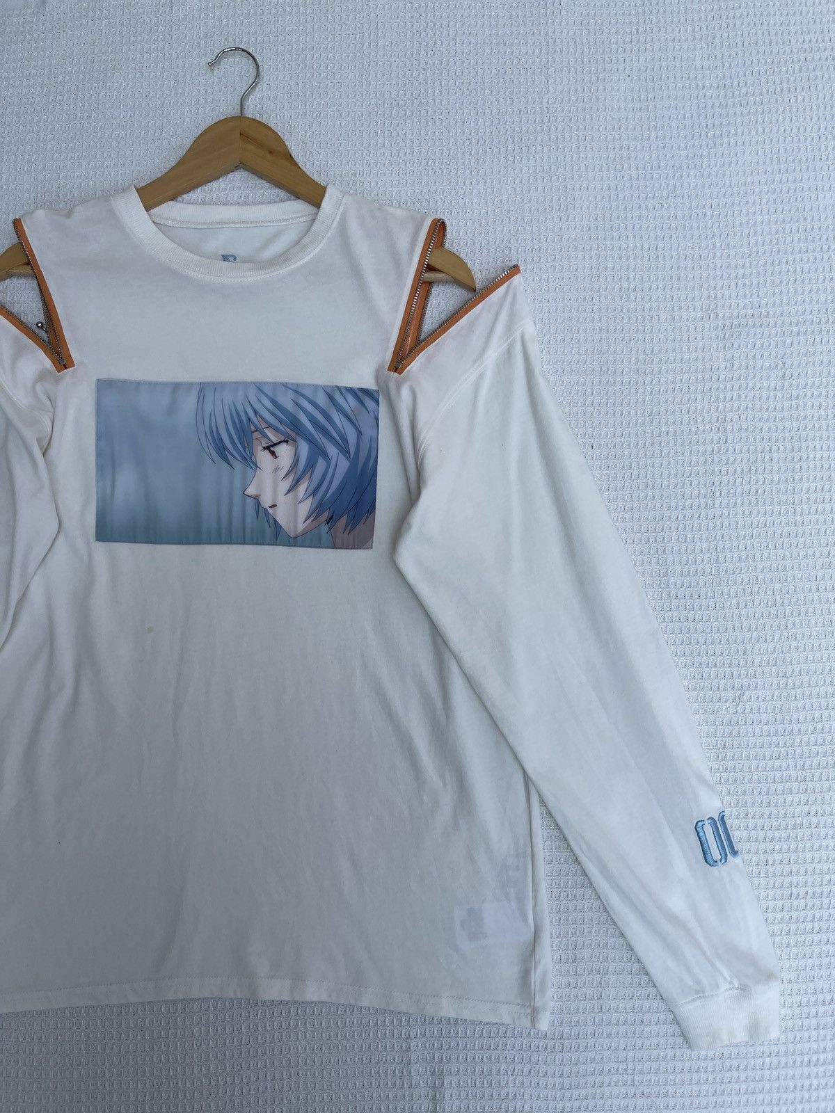 Anime Last Drop🔥Rare🔥Vintage Evangelion Zipper Long Sleeve T-Shirt Size US L / EU 52-54 / 3 - 19 Thumbnail
