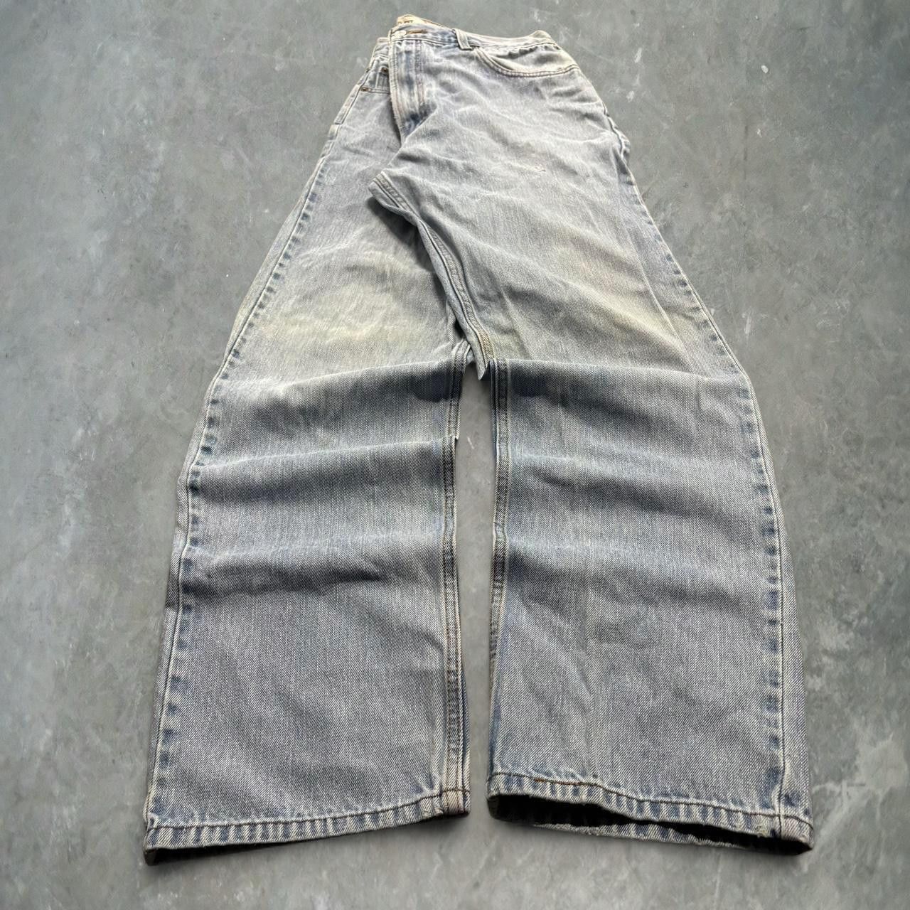 Levi's Crazy Vintage Y2K 2000s Tall Levis Light Blue Wash Grunge Denim Jeans! Size US 36 / EU 52 - 1 Thumbnail