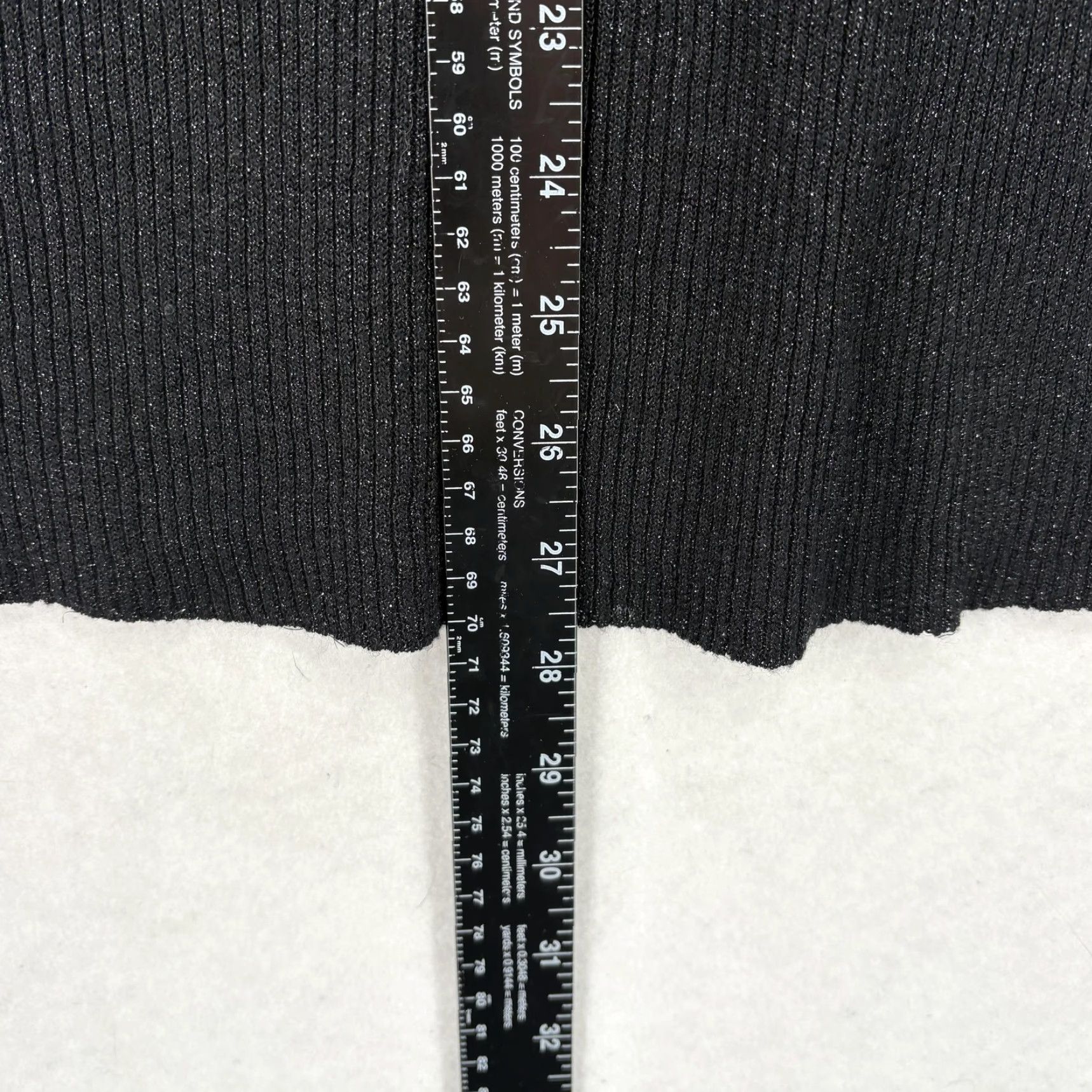 Vintage Lane Bryant Sweater Womens 18/20 Black Metallic Wrap 3/4 Sleeve Open Knit NWT Size XXL / US 16-18 / IT 52-54 - 7 Thumbnail