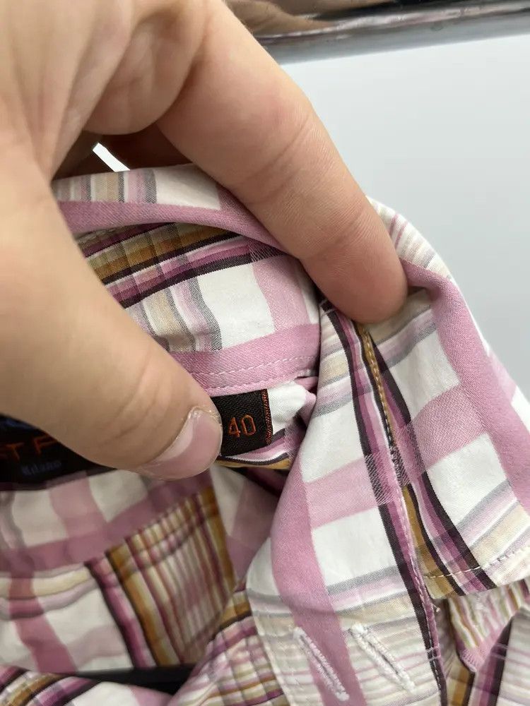 Etro Etro Logo Embroidered Cotton Button Up Shirt Size US L / EU 52-54 / 3 - 3 Thumbnail