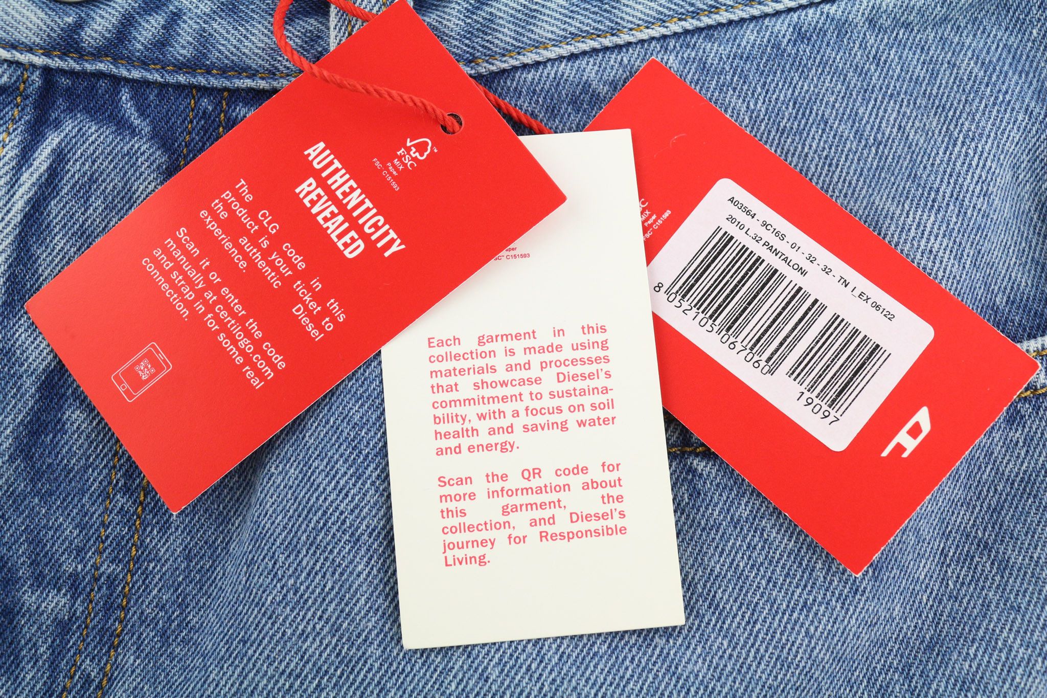 2010 9C16S W32/L32 Loose Fit Straight Button Jeans 40152