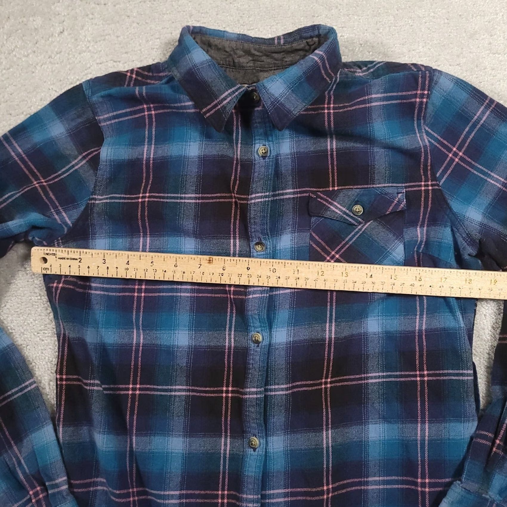 Vintage VINTAGE Legendary Whitetails Flannel Shirt Dress Large Blue Flannel Size L / US 10 / IT 46 - 3 Thumbnail
