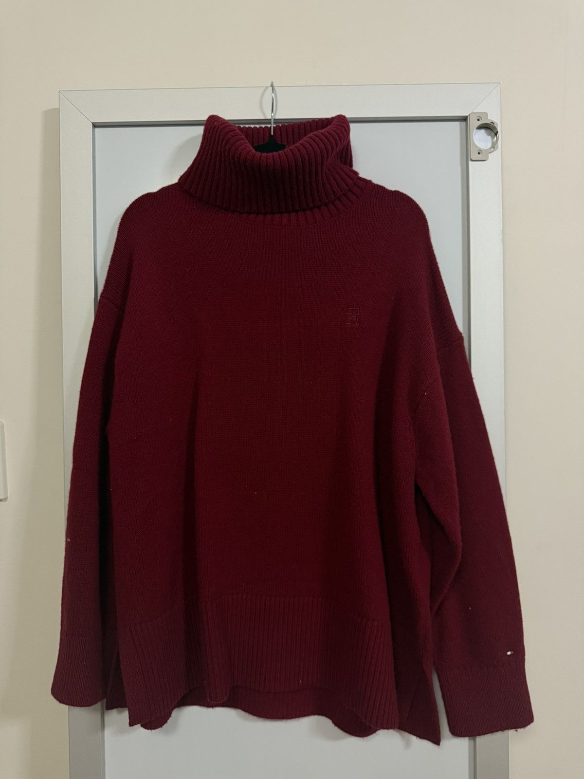 Tommy Hilfiger vintage burgundy tommy hilfiger wool sweater Size M / US 6-8 / IT 42-44 - 3 Thumbnail