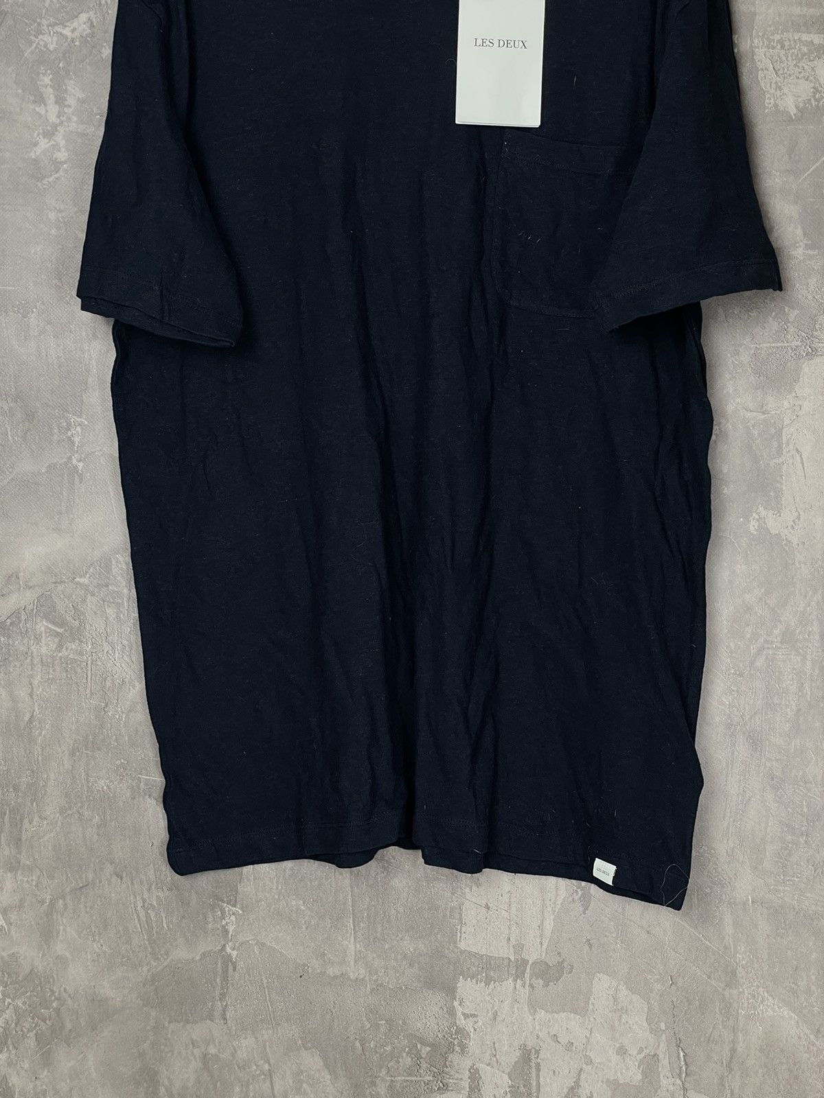 Les Deux × Vintage Les Deux Navy Luxury Pocket Cotton Rare T Shirt Size US L / EU 52-54 / 3 - 6 Thumbnail