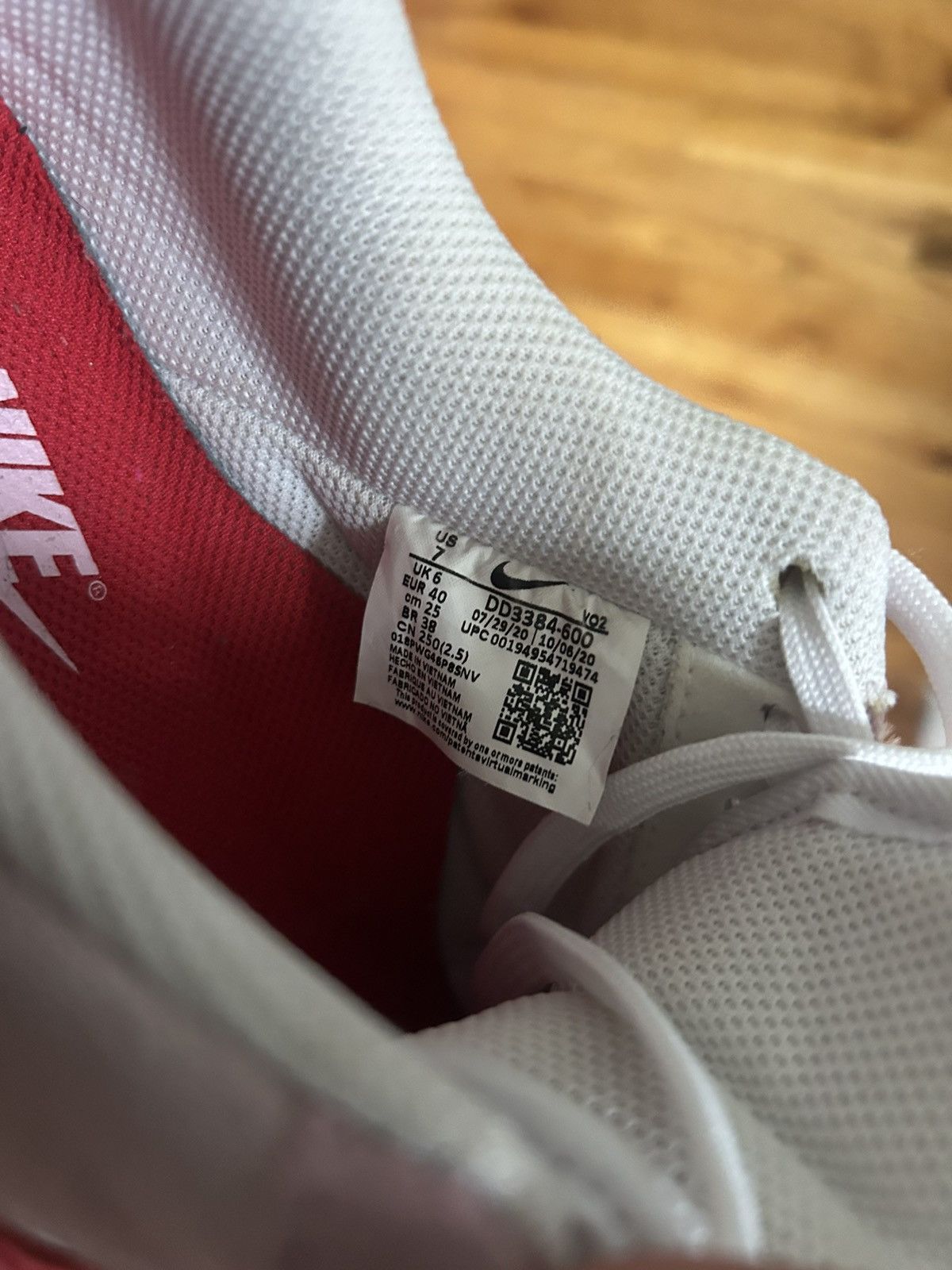 Nike Air Force one 07 QS Valentines Day love letter Size US 7 / EU 40 - 5 Thumbnail