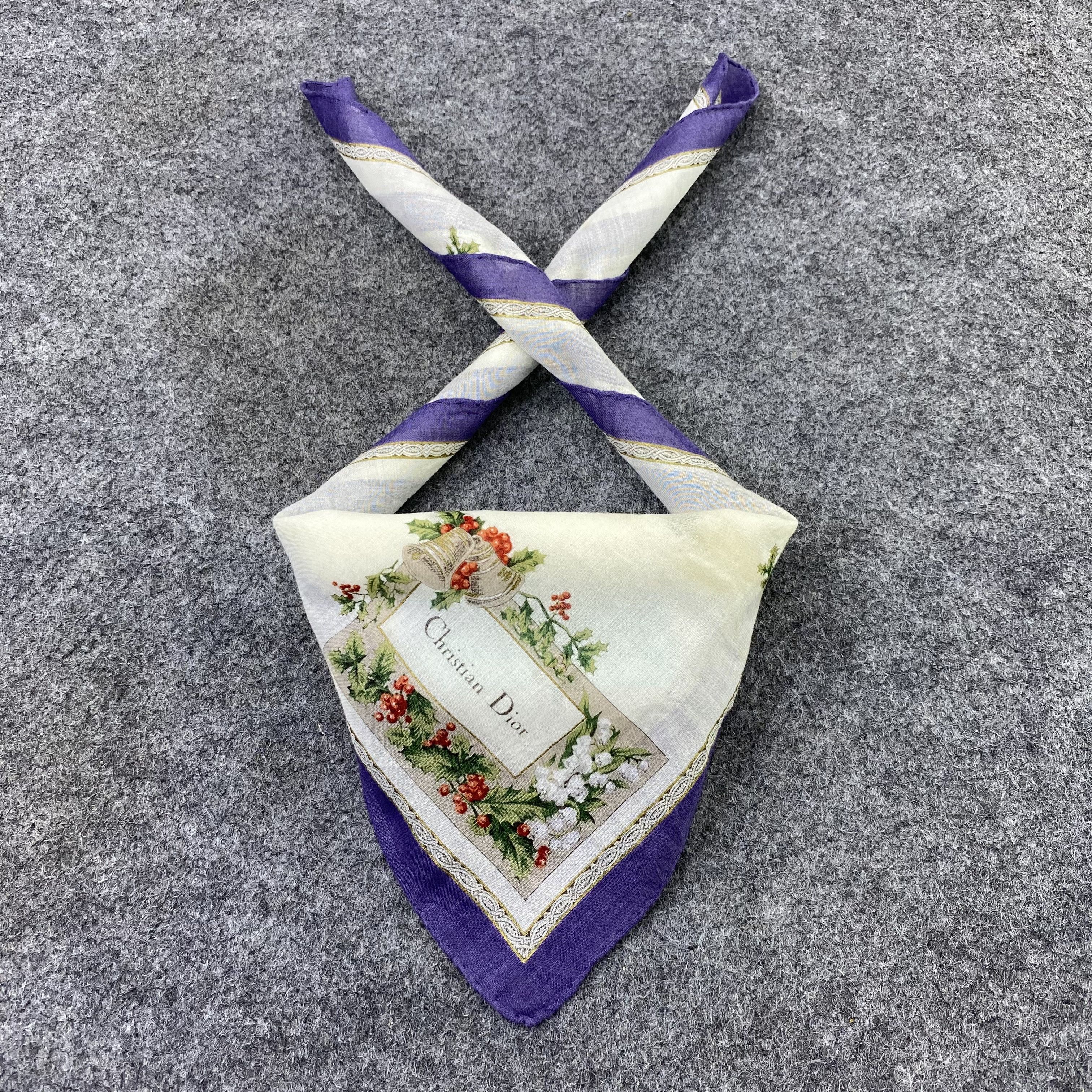 Designer Christian Dior Handkerchief Neckerchief Bandana-B1566 Size ONE SIZE - 2 Thumbnail