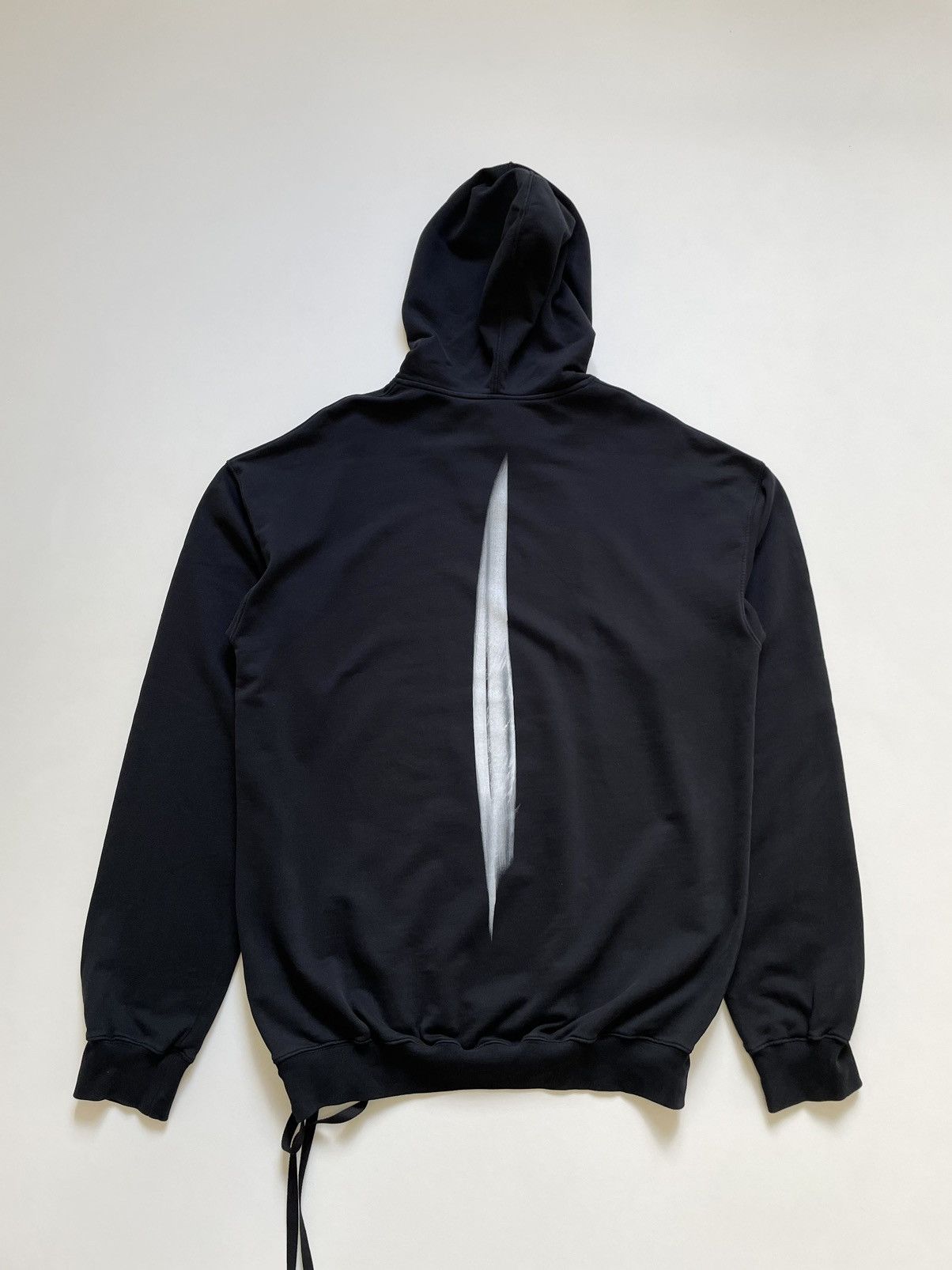 Ann Demeulemeester ‘Feather Print’ Oversized Black Hoodie Size US S / EU 44-46 / 1 - 12 Thumbnail