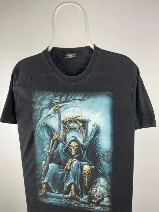 Band Tees Death skull vintage rock T-shirt size Medium band tee black Size US M / EU 48-50 / 2 - 3 Thumbnail