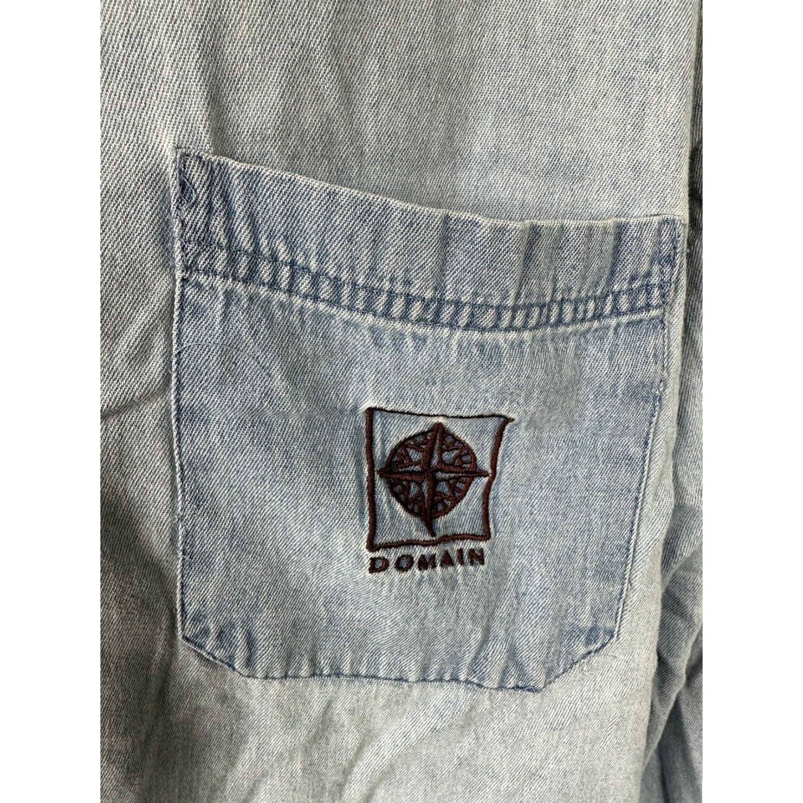 Vintage VINTAGE 90s Cactus Denim Shirt Men Medium Long Sleeve Blue Button-Up Grunge Hipster Size US M / EU 48-50 / 2 - 6 Thumbnail