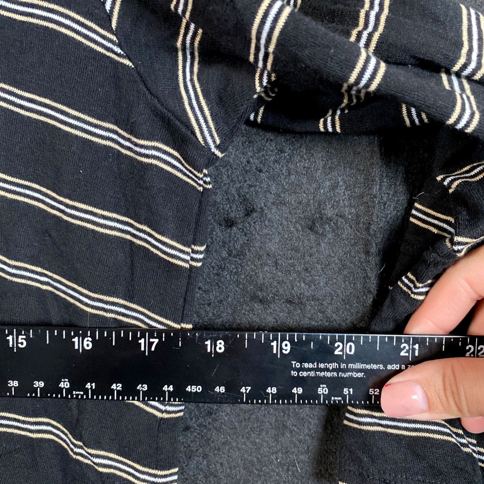 J. Jill J.Jill Shirt Black Striped Pima Tie Sleeve L Jersey Cotton 3/4 Sleeve Casual Womens Size L / US 10 / IT 46 - 7 Thumbnail