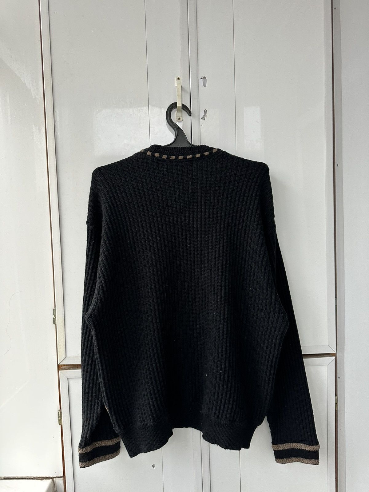 Carlo Colucci Vintage Carlo Colucci Knit Sweater Patchwork Brown Size US L / EU 52-54 / 3 - 9 Thumbnail