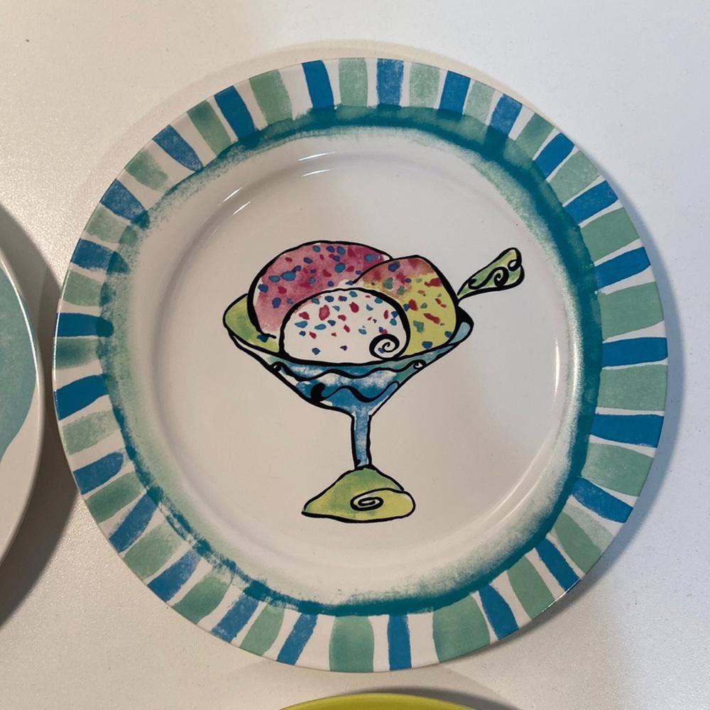 Designer Rosanna l Vintage Set of 4 Unique Dessert Plates Size ONE SIZE - 3 Thumbnail