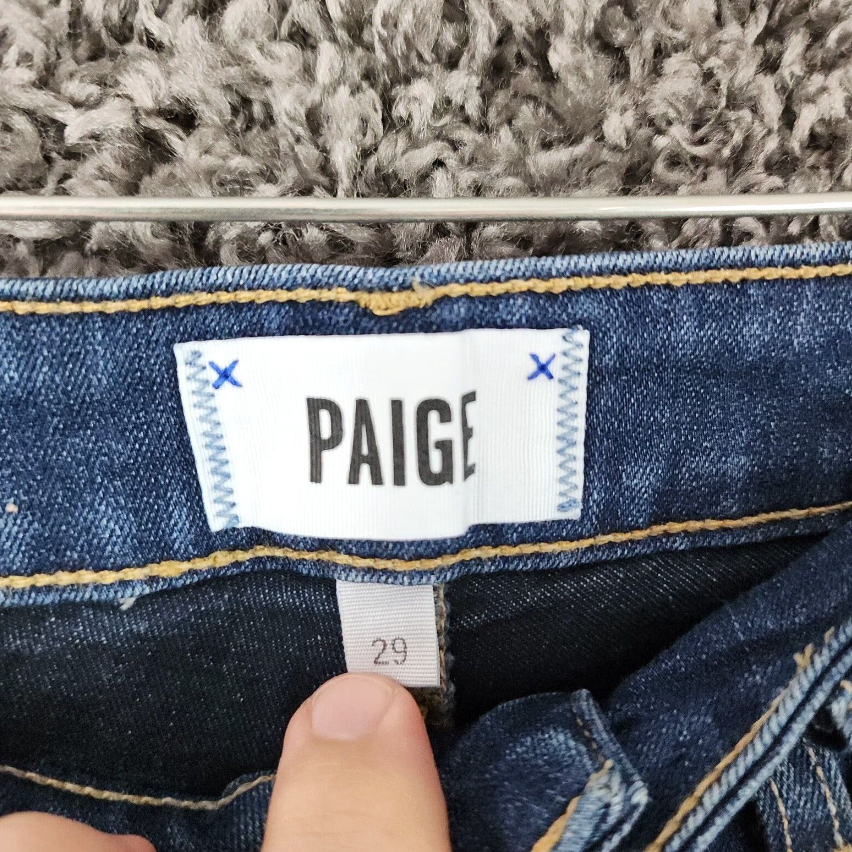 Paige Paige Skyline Skinny Blue Jeans Womens Size 29 Size 29" - 3 Thumbnail