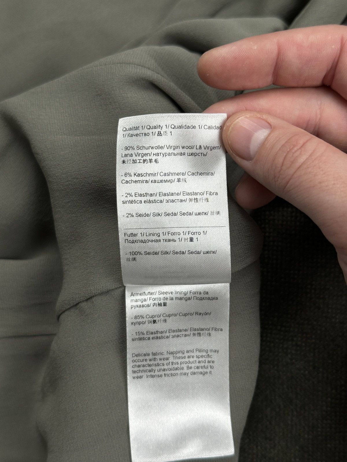 Escada Vintage Escada Virgin Wool Cashmere Silk Blazer Sable Gray Size M / US 6-8 / IT 42-44 - 15 Thumbnail
