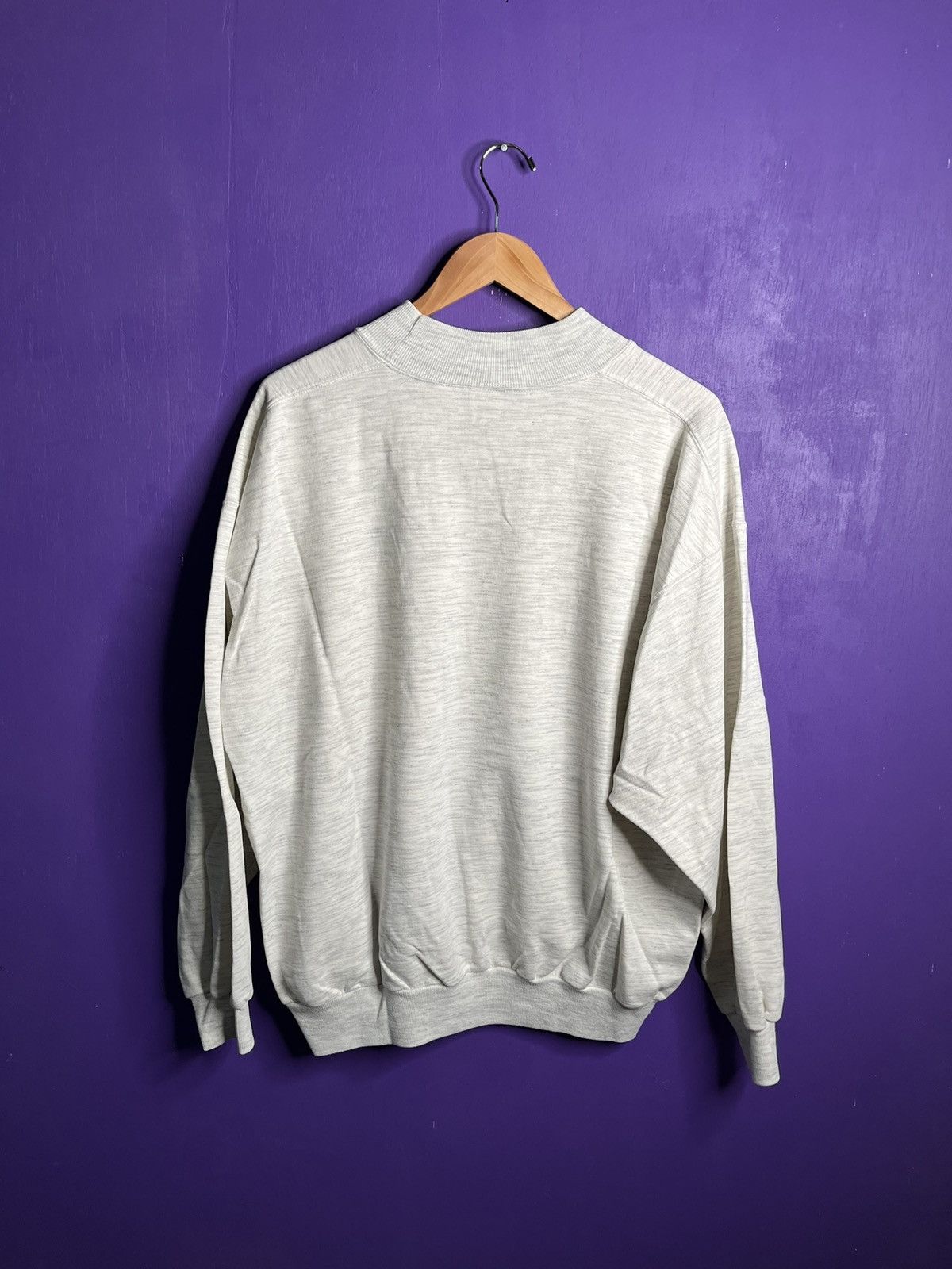 Nike × Vintage Vintage 90s Nike mockneck logo sweatshirt Size US XL / EU 56 / 4 - 2 Thumbnail