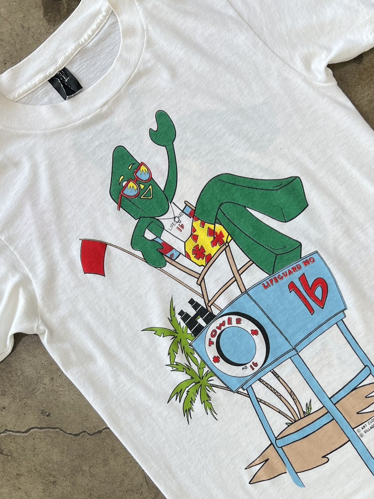Vintage Vintage 1985 Gumby Lifeguard Beach Anvil Tee Small Size US S / EU 44-46 / 1 - 1 Thumbnail