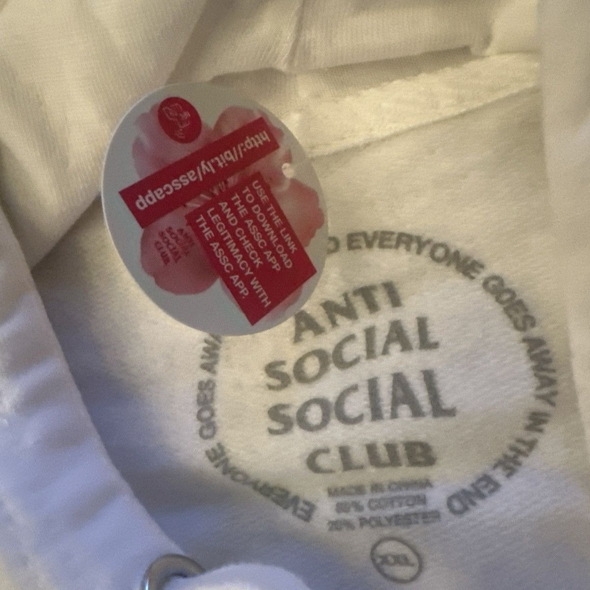 Anti Social Social Club Anti Social Social Club Toned Down Hoodie White XXL Rare Size US XXL / EU 58 / 5 - 5 Thumbnail