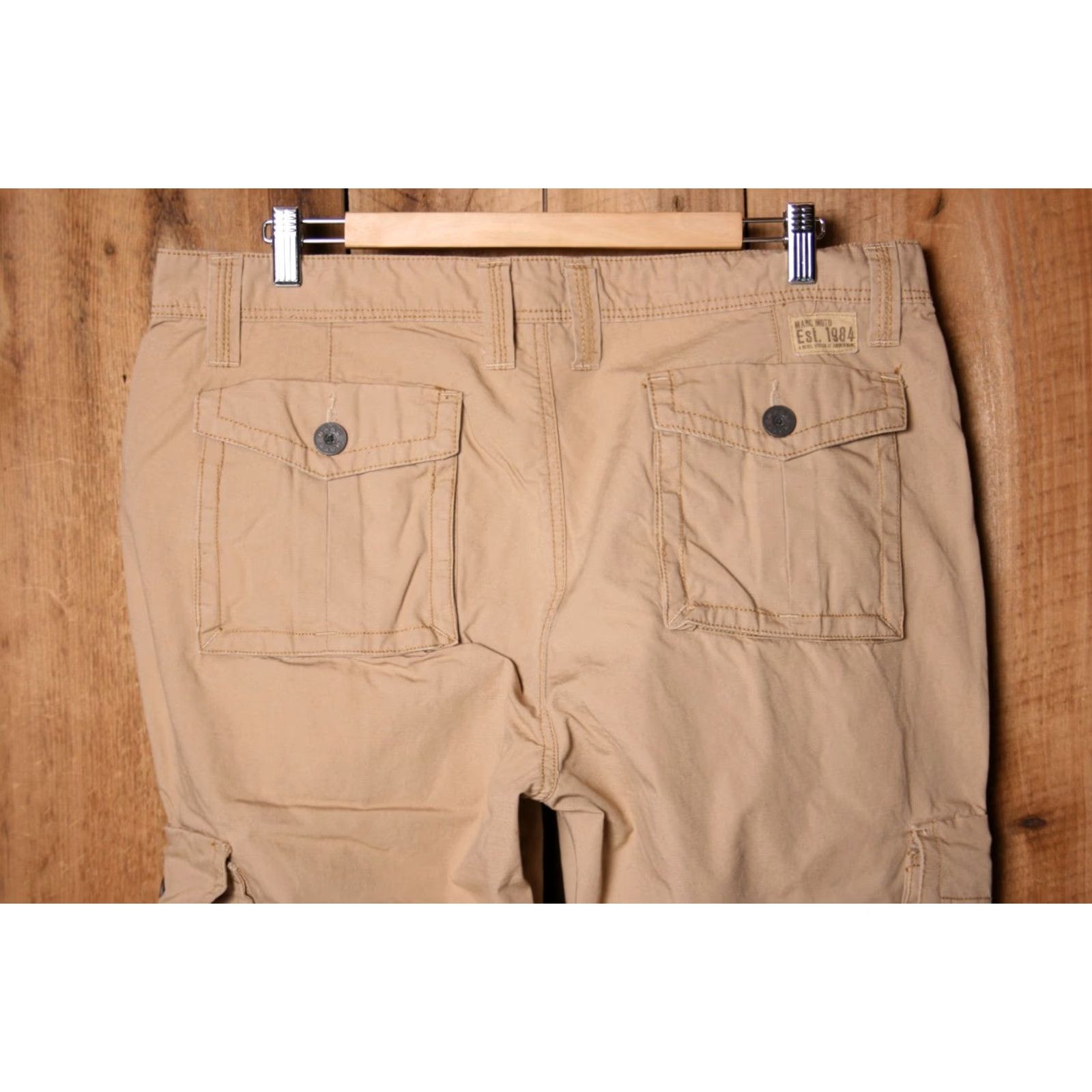 Andrew Marc MARC MOTO by Andrew Marc Aaron Khaki Cargo Pants Men 36x34 Beige Cotton Cargo Pants Mens Navy? Size US 35 - 5 Thumbnail