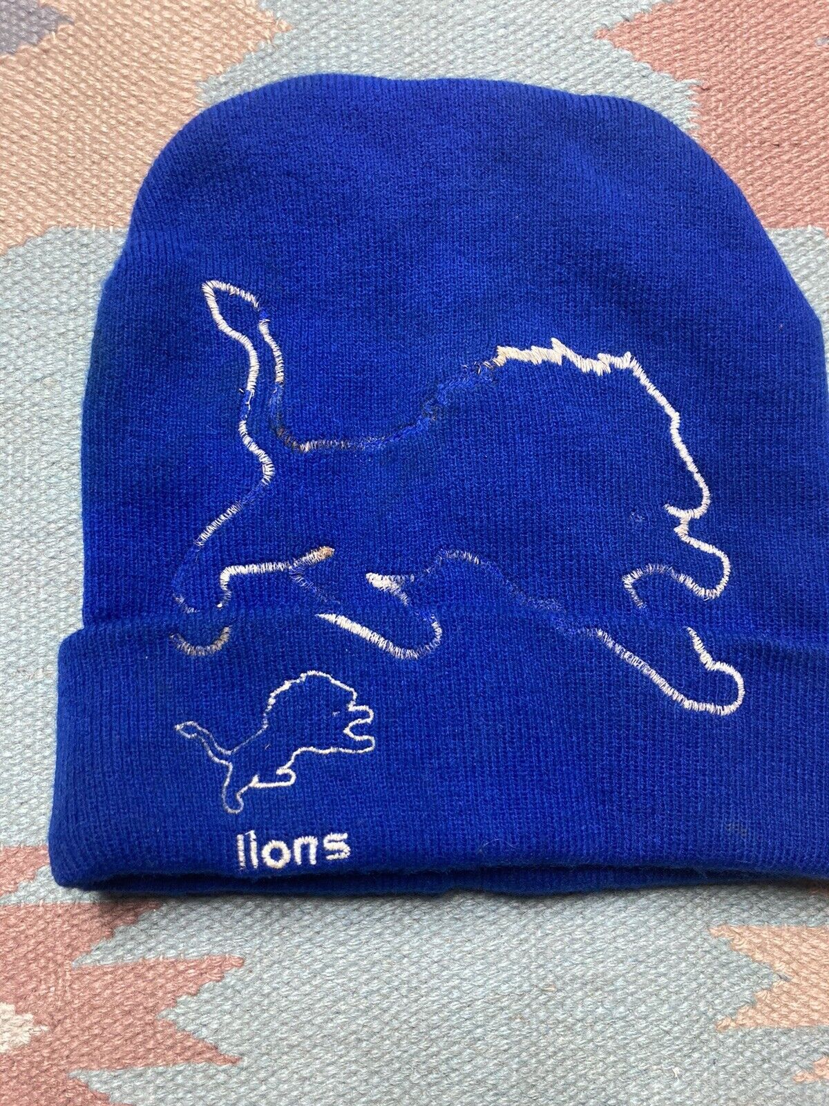 NFL × Vintage Detroit lions beanie skully football big logo drew Pearson Size ONE SIZE - 2 Thumbnail