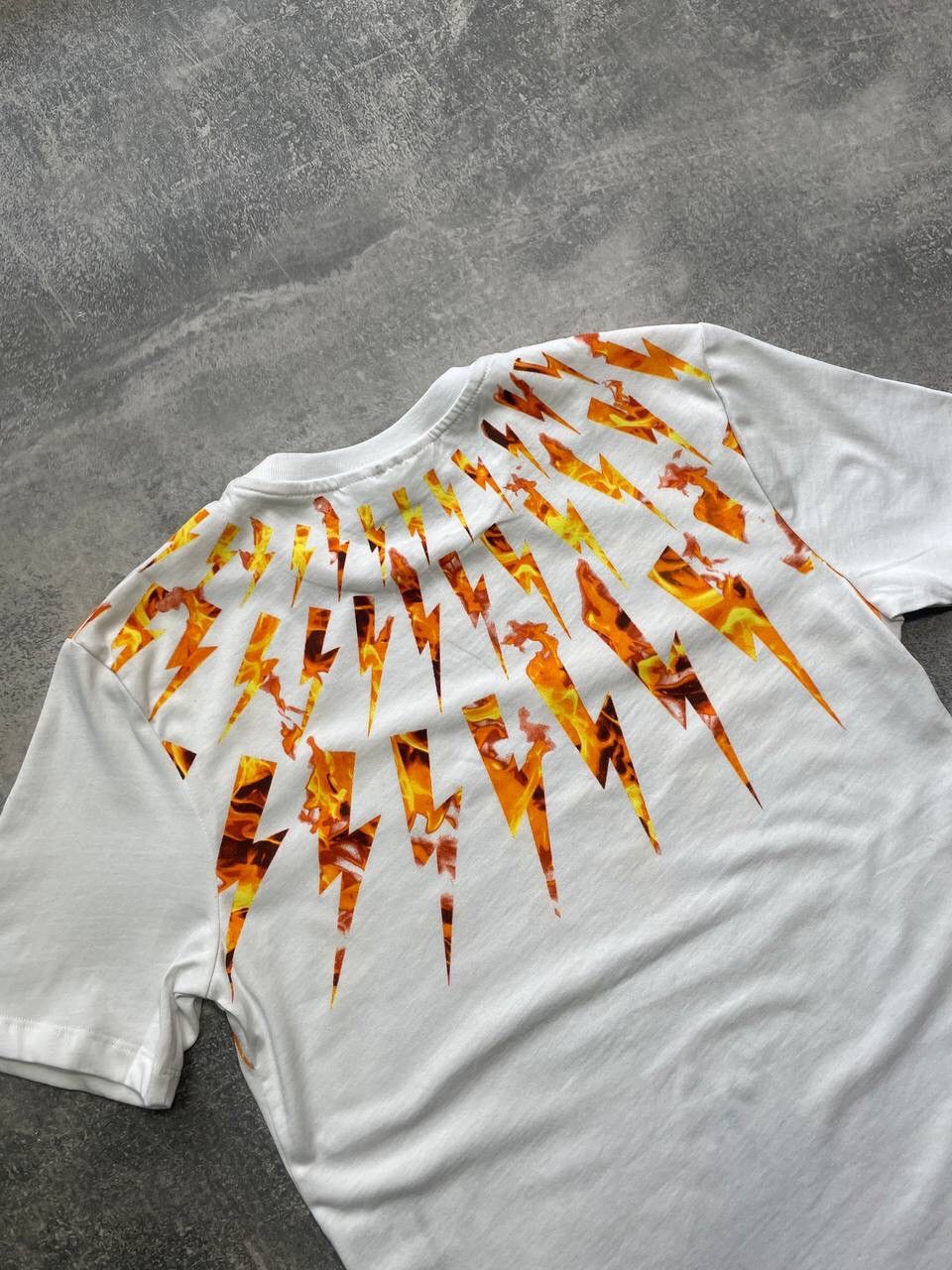 Japanese Brand × Neil Barrett Neil Barrett Flame Lightning Bolt Tee T-Shirt Y2K Size US S / EU 44-46 / 1 - 3 Thumbnail