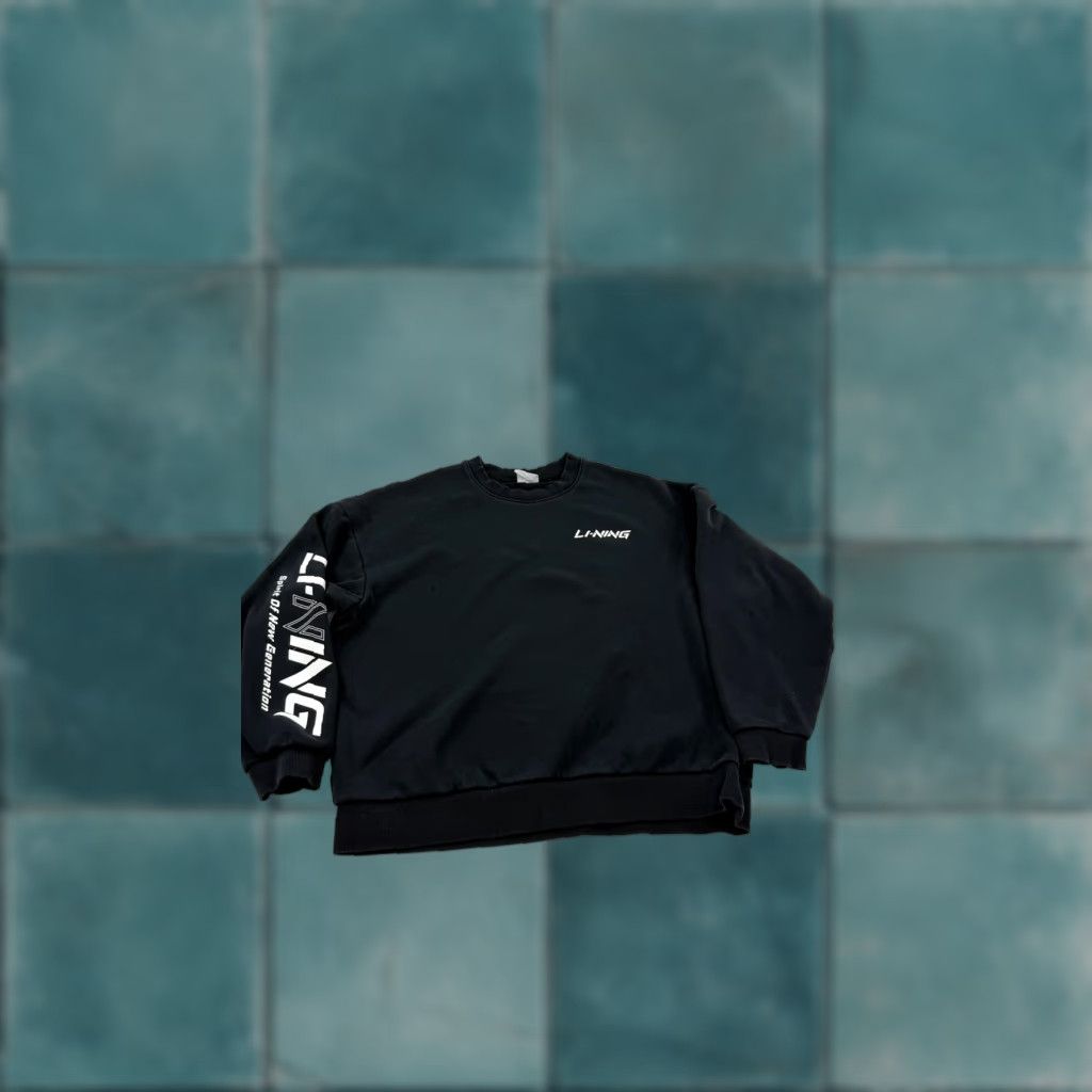 Li-Ning Li-Ning Sweatshirt Mens XL Black Spirit Of New Generation Logo Pullover Crewneck Size US XL / EU 56 / 4 - 1 Thumbnail