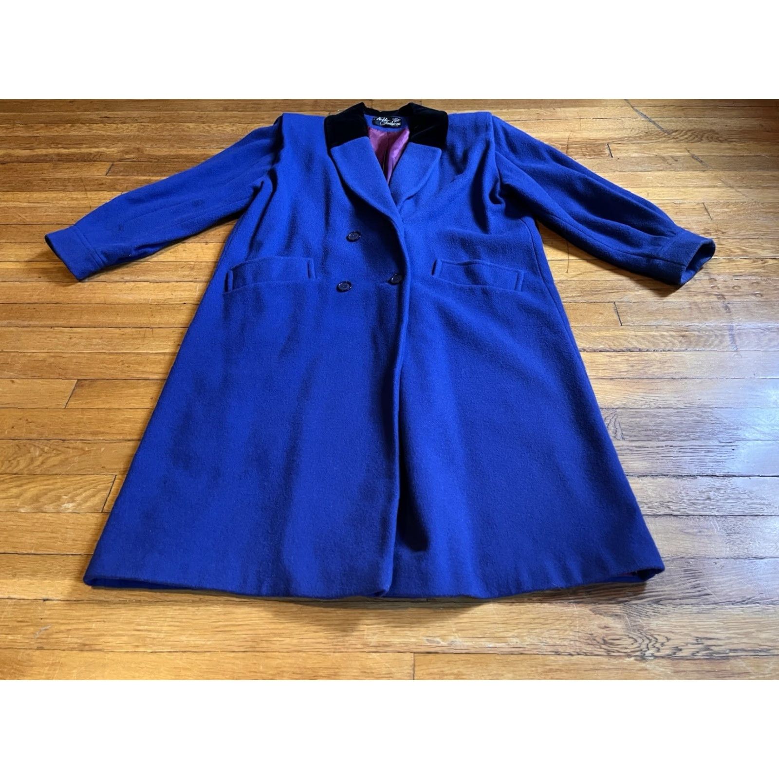 Vintage VINTAGE Noble Fashions Wool Trench Coat Woman’s 14 Blue 90s USA Made Size XL / US 12-14 / IT 48-50 - 2 Thumbnail