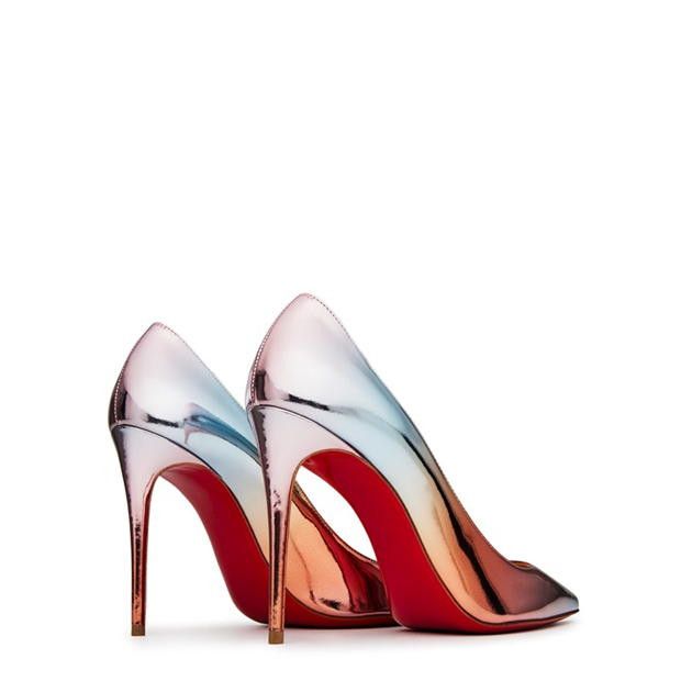 Christian Louboutin Kate 100mm Metallic Leather Pumps Size US 10 / IT 40 - 6 Thumbnail