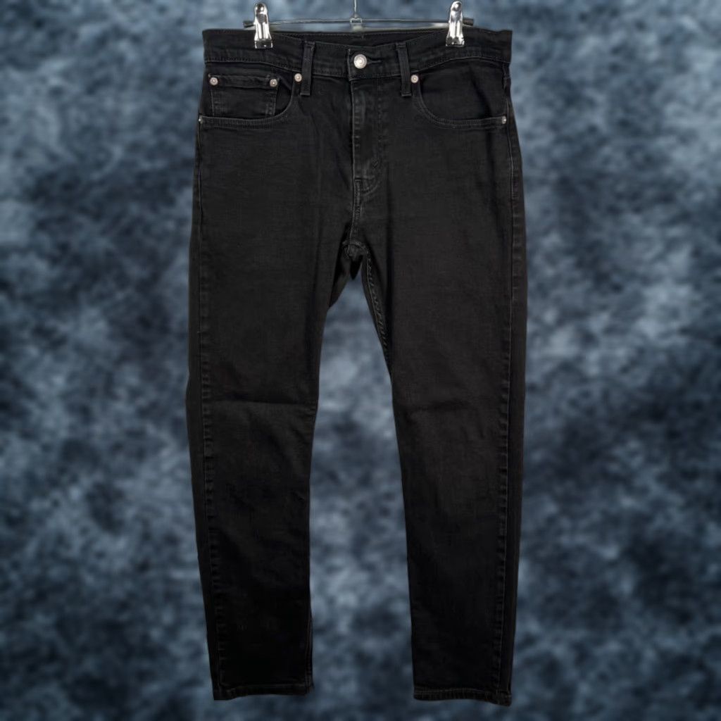 Levi's Levi's 502 Slim Tapered Jeans Mens 31 x 30 Black Denim Slim Fit 5-Pocket Cotton Blend Regular Size Jeans Men Black Levi's 500 Series Vintage: No Size US 31 - 1 Thumbnail