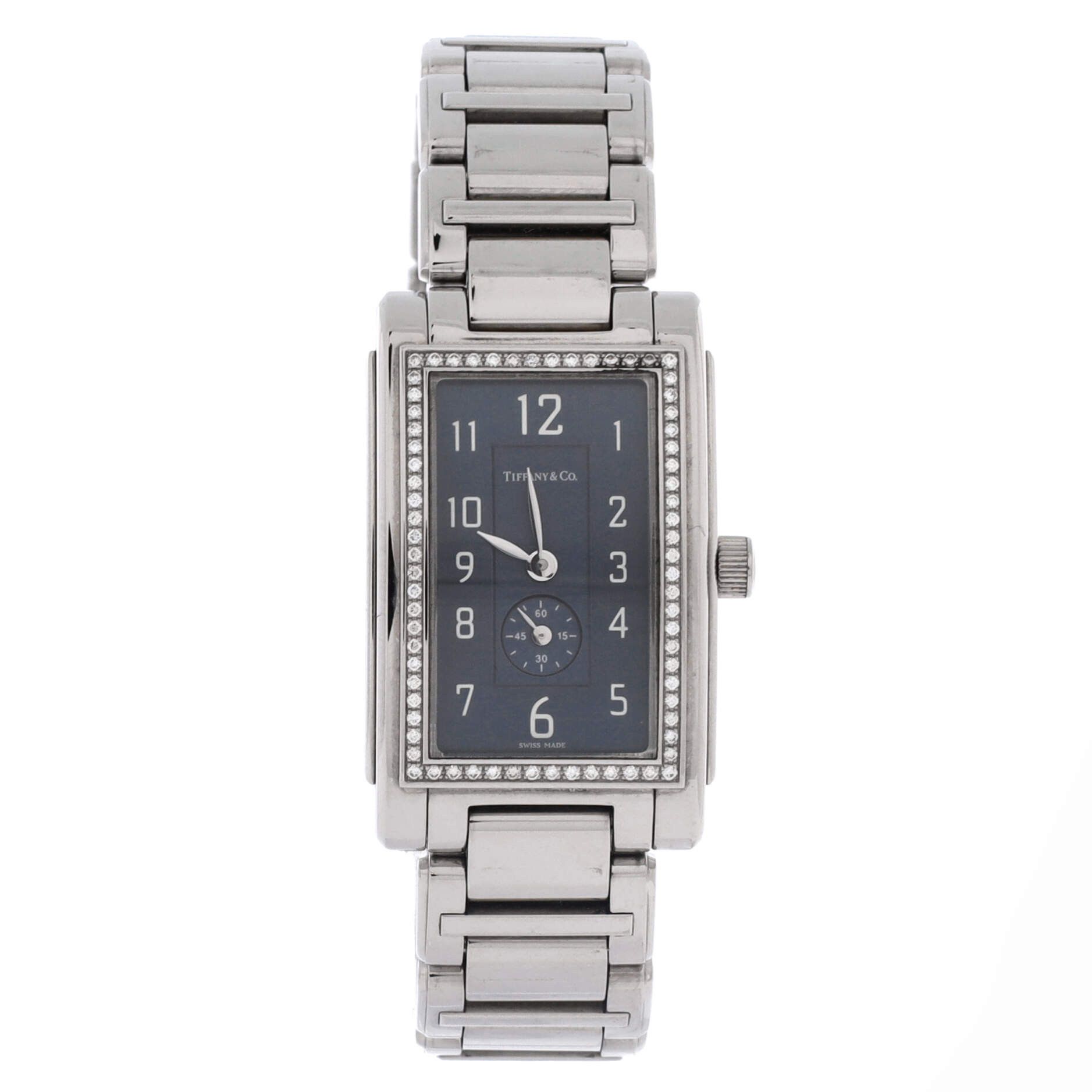 Tiffany & Co. Grand resonator quartz watch stainless steel with diamond bezel 22 Size ONE SIZE - 1 Thumbnail