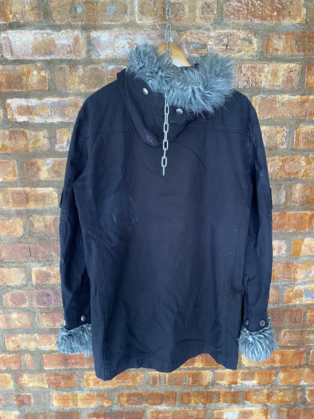 Japanese Brand 1990s Secret Agents Japan Cross Bondage fur Jacket YKK Size US L / EU 52-54 / 3 - 15 Thumbnail