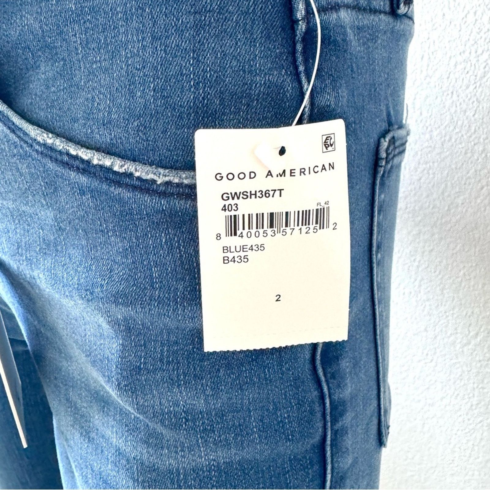 Good American NWT! Good American Blue Jeans, Size 2/26 Size 26" / US 2 / IT 38 - 6 Thumbnail